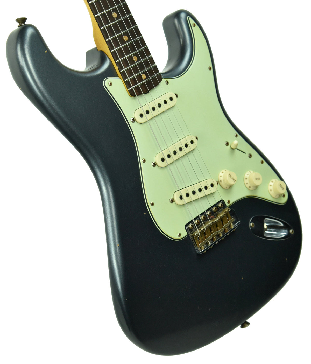 Fender Custom Shop 63 Stratocaster Journeyman Relic in Charcoal Frost Metallic R105289