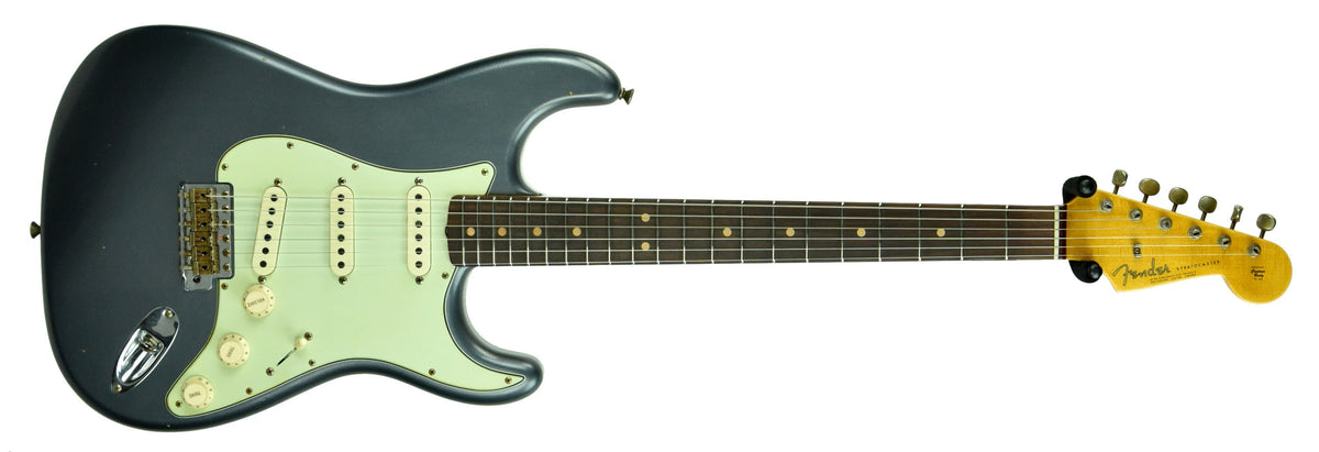 Fender Custom Shop 63 Stratocaster Journeyman Relic in Charcoal Frost Metallic R105289