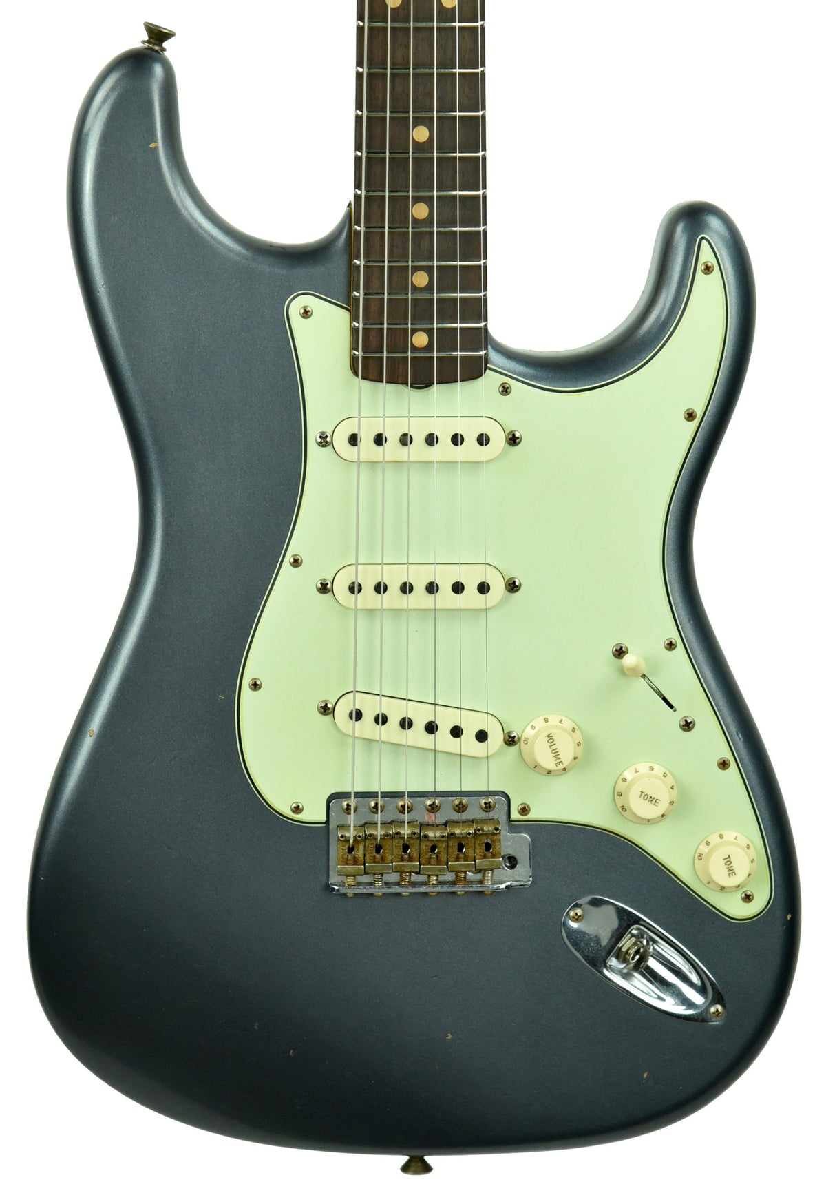 Fender Custom Shop 63 Stratocaster Journeyman Relic in Charcoal Frost Metallic R105289