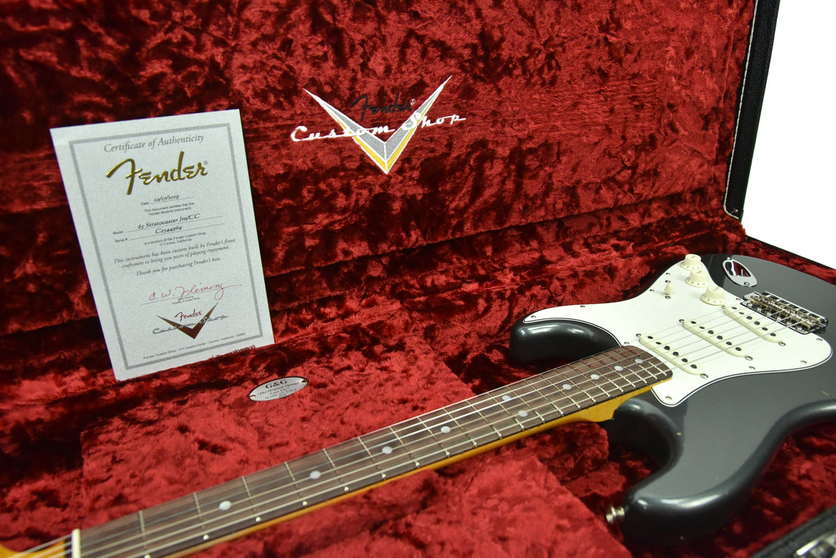 Fender Custom Shop 65 Stratocaster Journeyman Relic in Charcoal Frost Metallic CZ544964