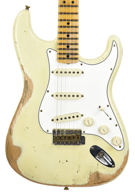 Fender Custom Shop '69 Stratocaster Heavy Relic Aged Vintage White R103056
