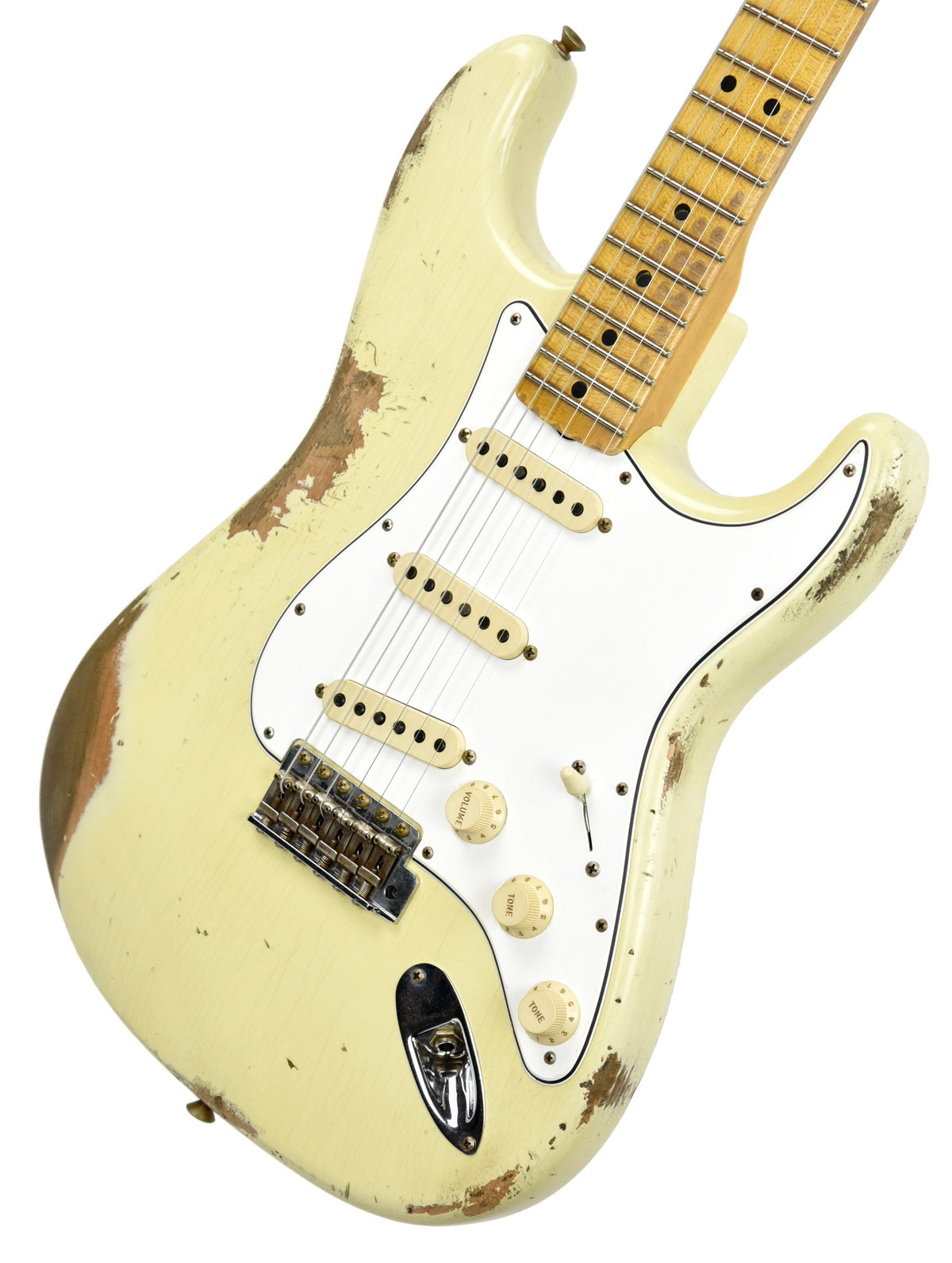 Fender Custom Shop '69 Stratocaster Heavy Relic Aged Vintage White R97656