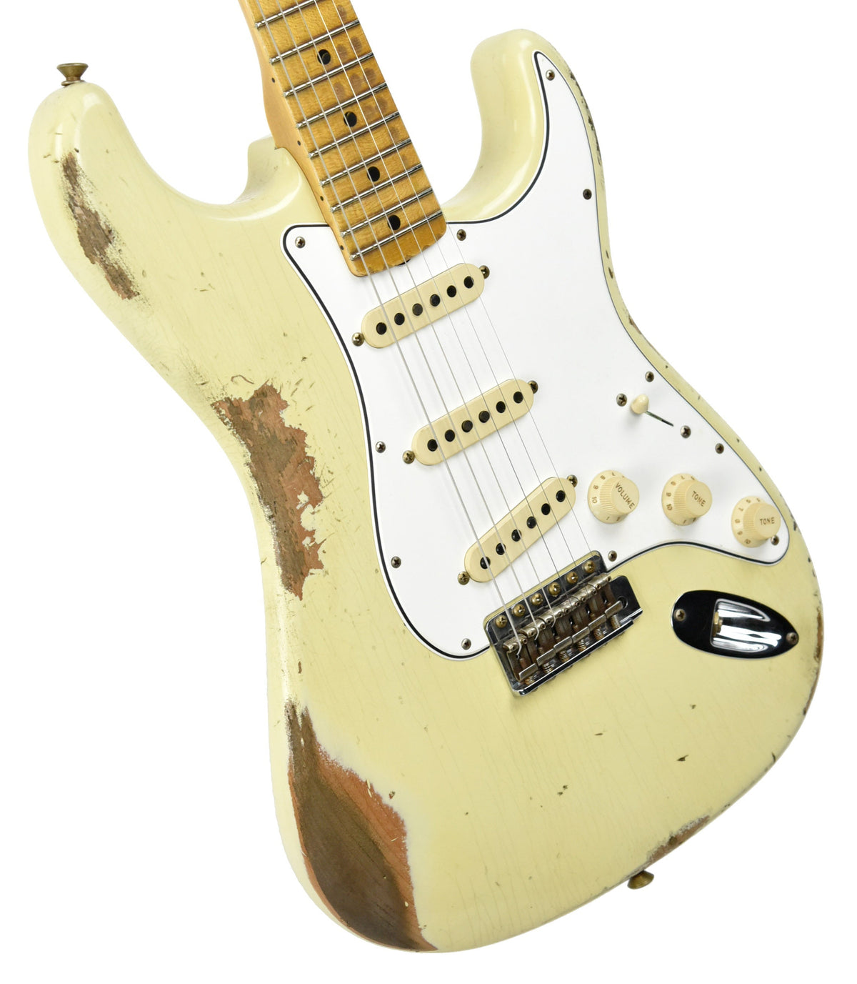Fender Custom Shop '69 Stratocaster Heavy Relic Aged Vintage White R97656