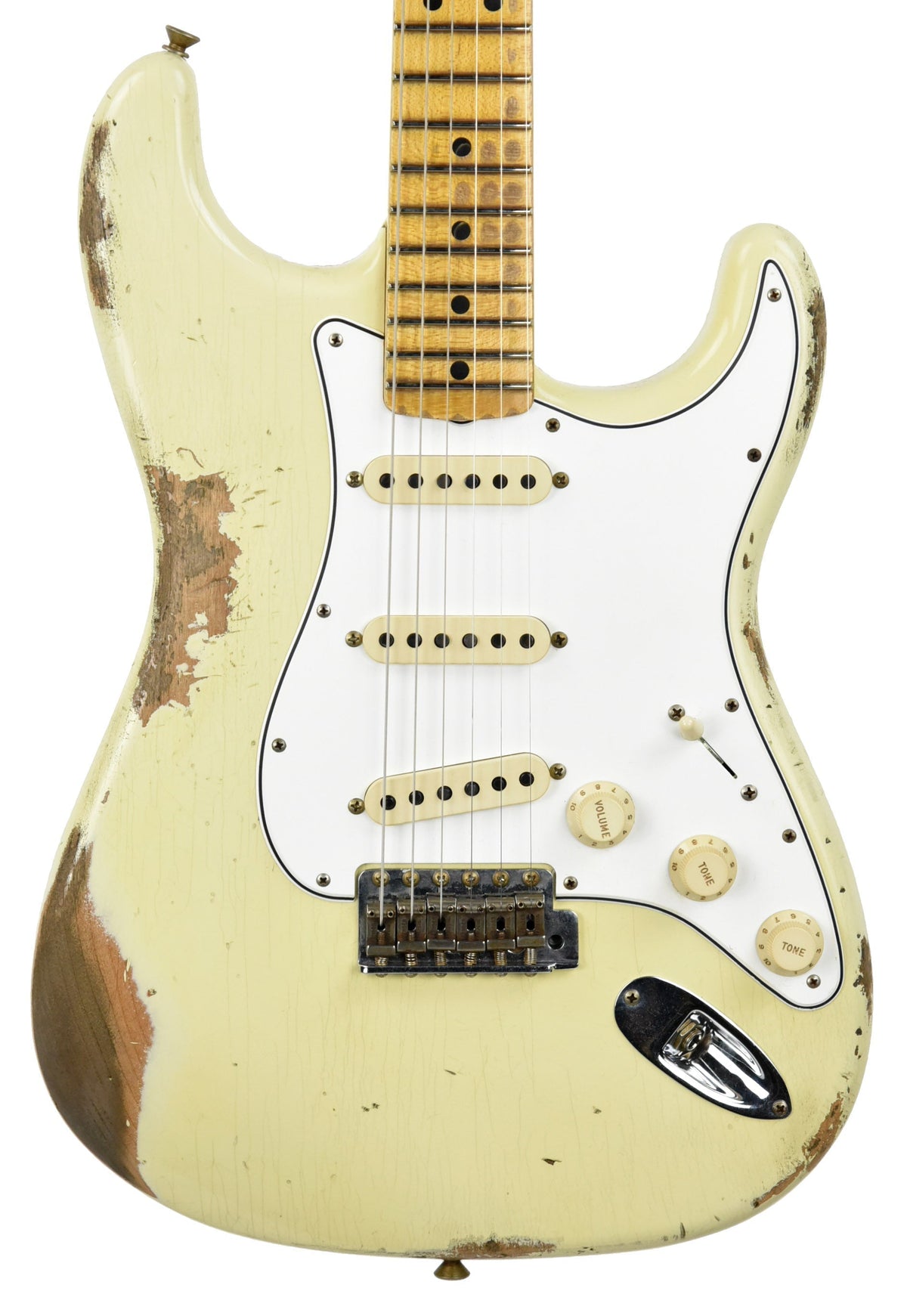 Fender Custom Shop '69 Stratocaster Heavy Relic Aged Vintage White R97656