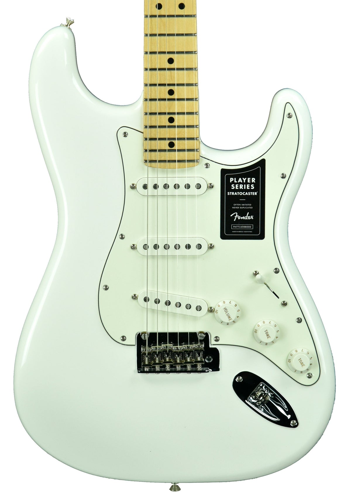 Fender Player Stratocaster Electric Guitar in Polar White MX19137874