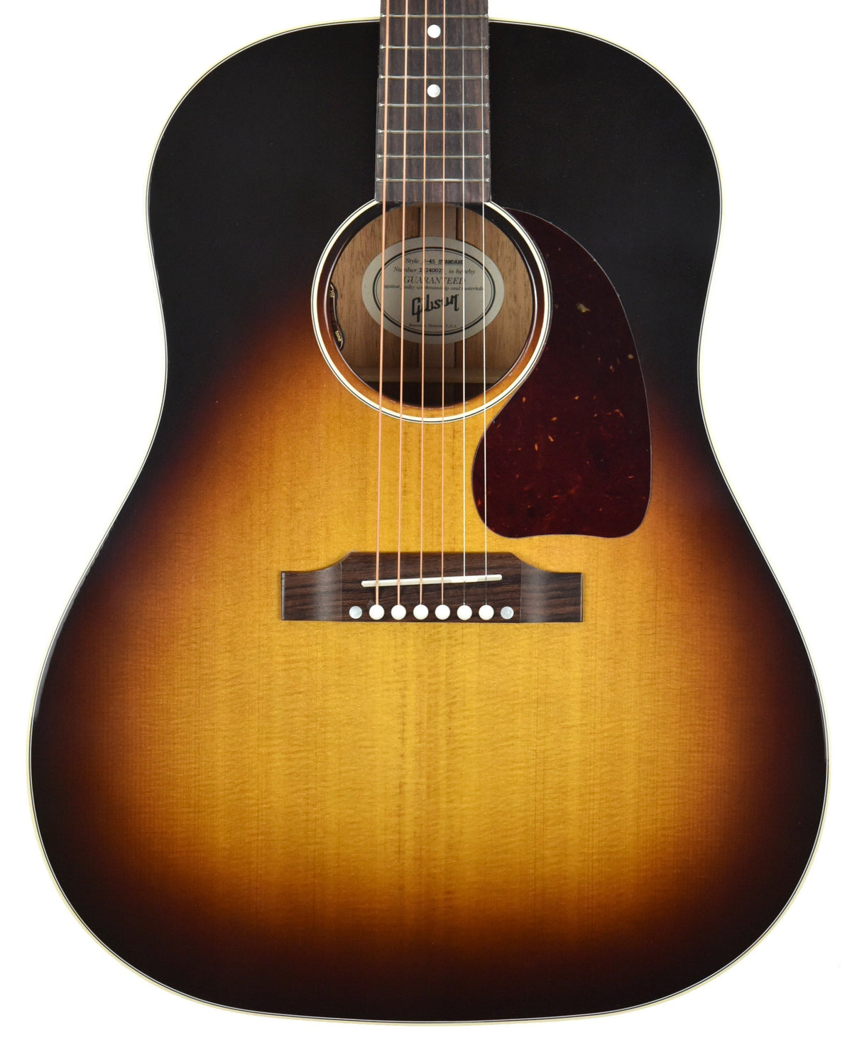 Gibson J-45 Standard Acoustic Electric Guitar in Vintage Sunburst 22240025