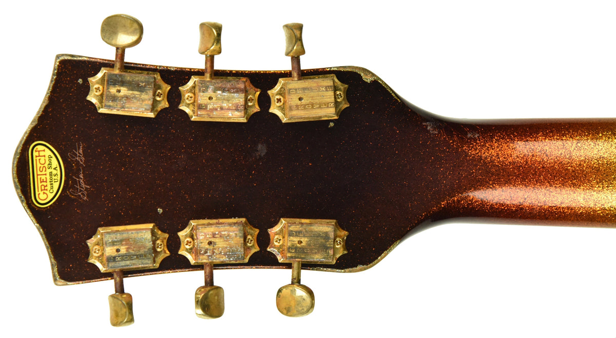 Gretsch Custom Shop G6128 Duo Jet Roadrunner Gold Sparkle Sunburst over Serape Graphic UC20102045