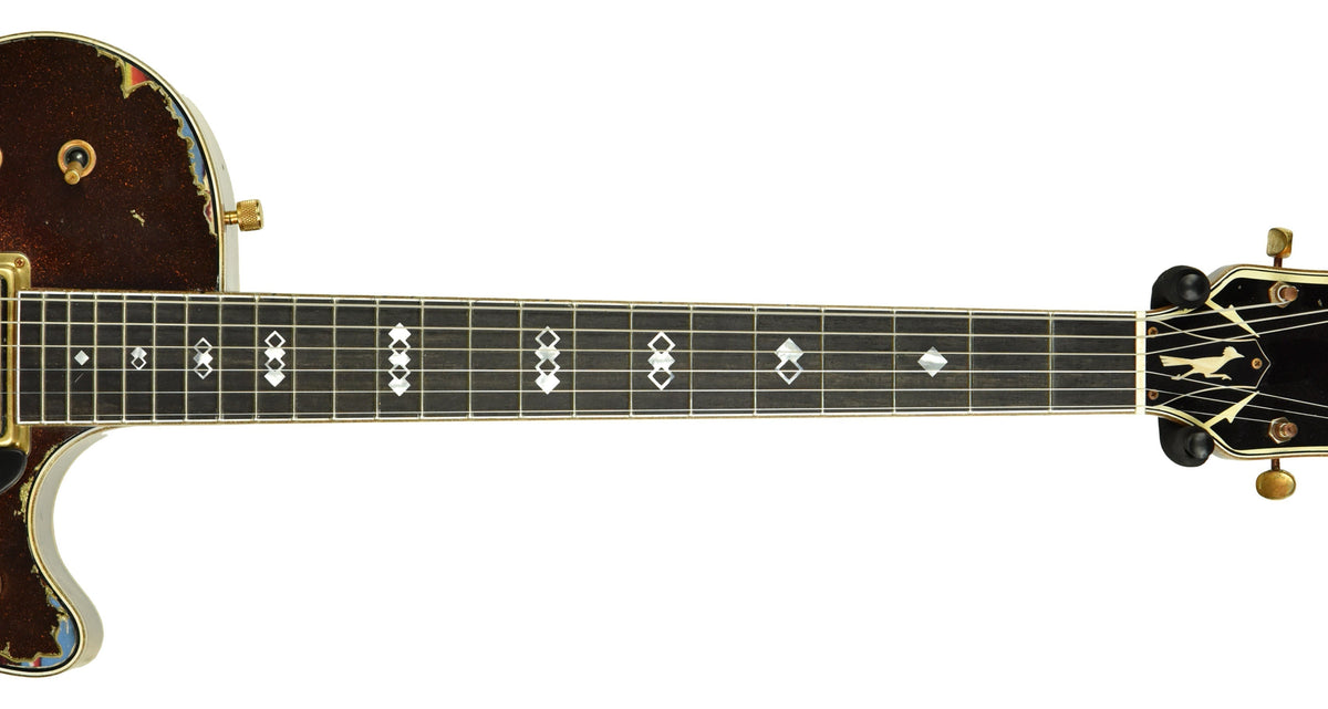 Gretsch Custom Shop G6128 Duo Jet Roadrunner Gold Sparkle Sunburst over Serape Graphic UC20102045
