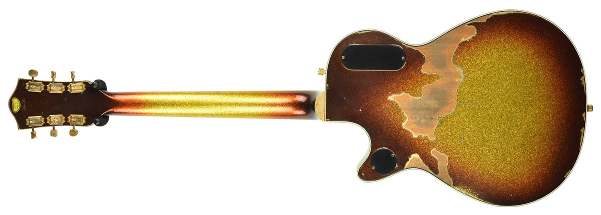 Gretsch Custom Shop G6128 Duo Jet Roadrunner Gold Sparkle Sunburst over Serape Graphic UC20102045