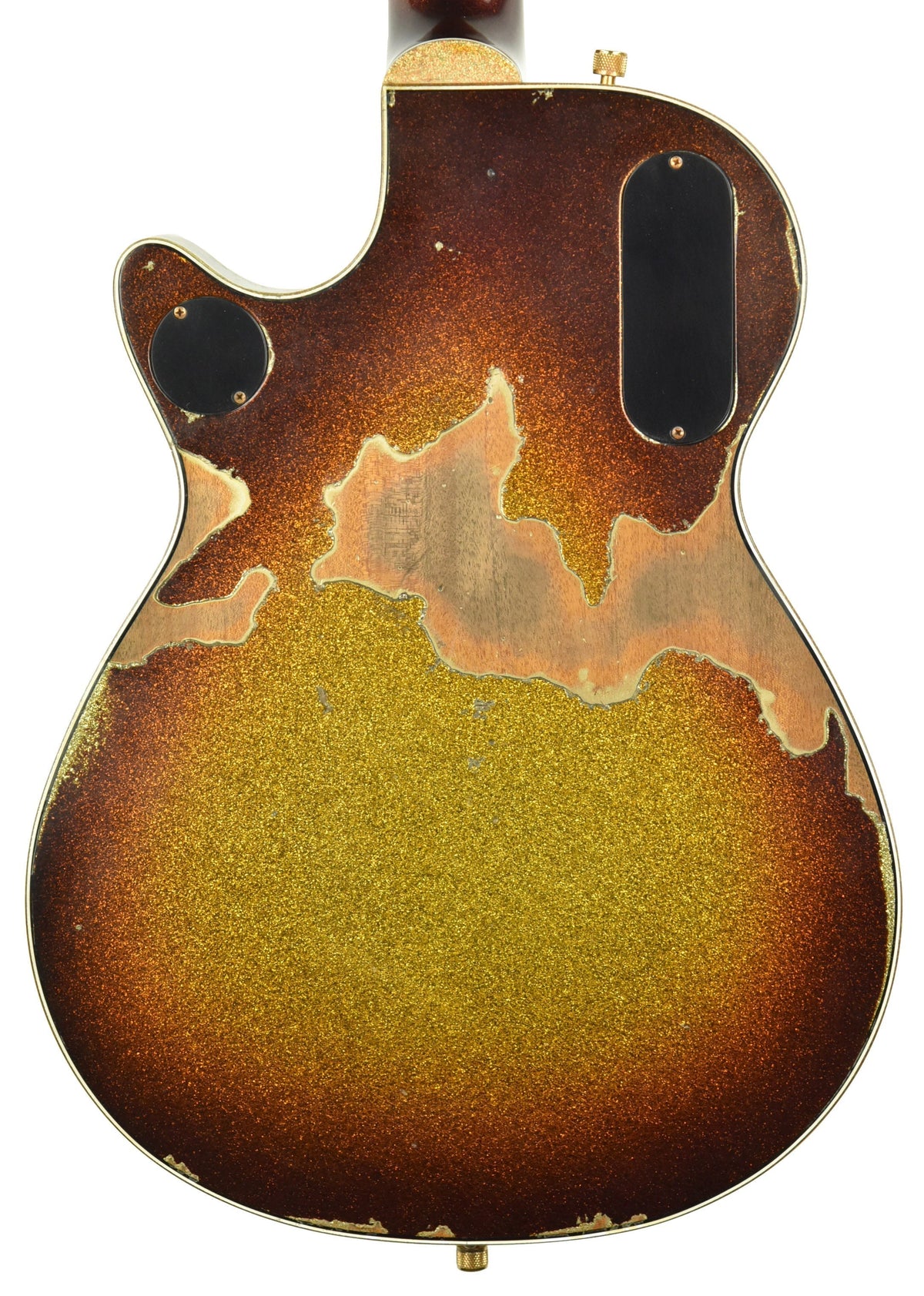 Gretsch Custom Shop G6128 Duo Jet Roadrunner Gold Sparkle Sunburst over Serape Graphic UC20102045