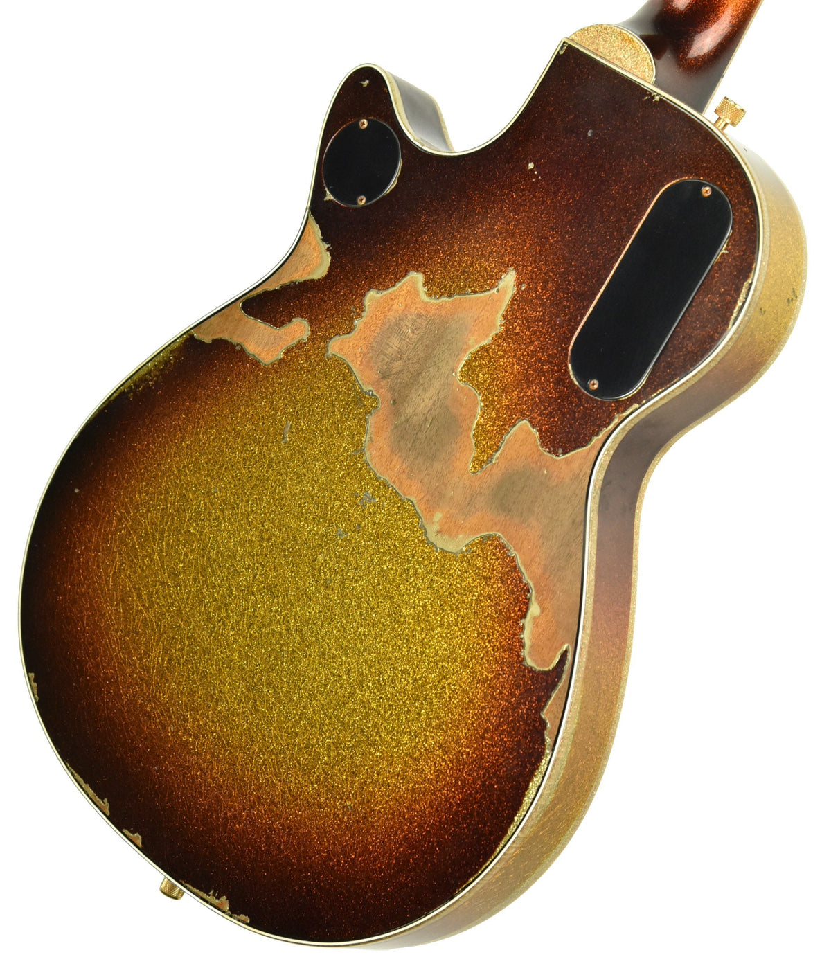 Gretsch Custom Shop G6128 Duo Jet Roadrunner Gold Sparkle Sunburst over Serape Graphic UC20102045