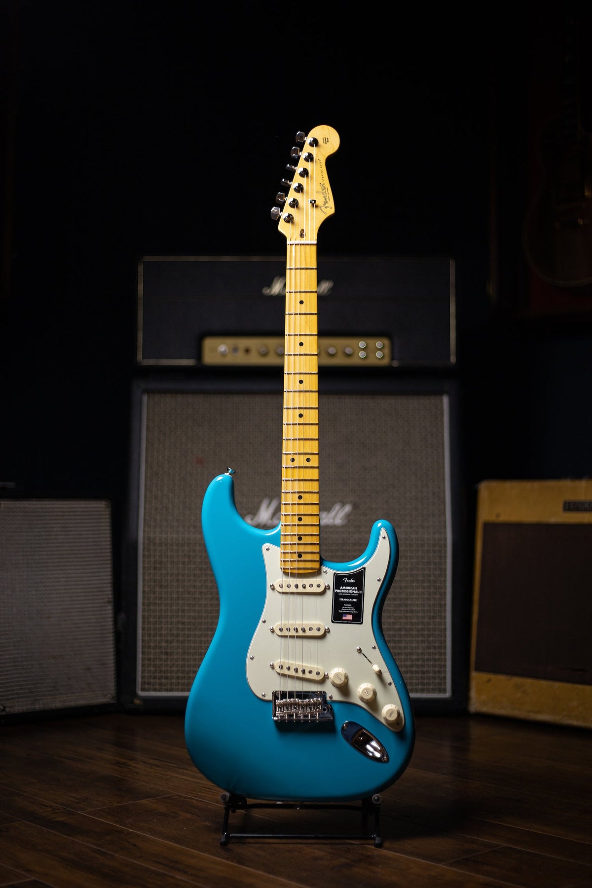 Fender American Professional II Stratocaster Maple Fretboard Electric Guitar - Miami Blue