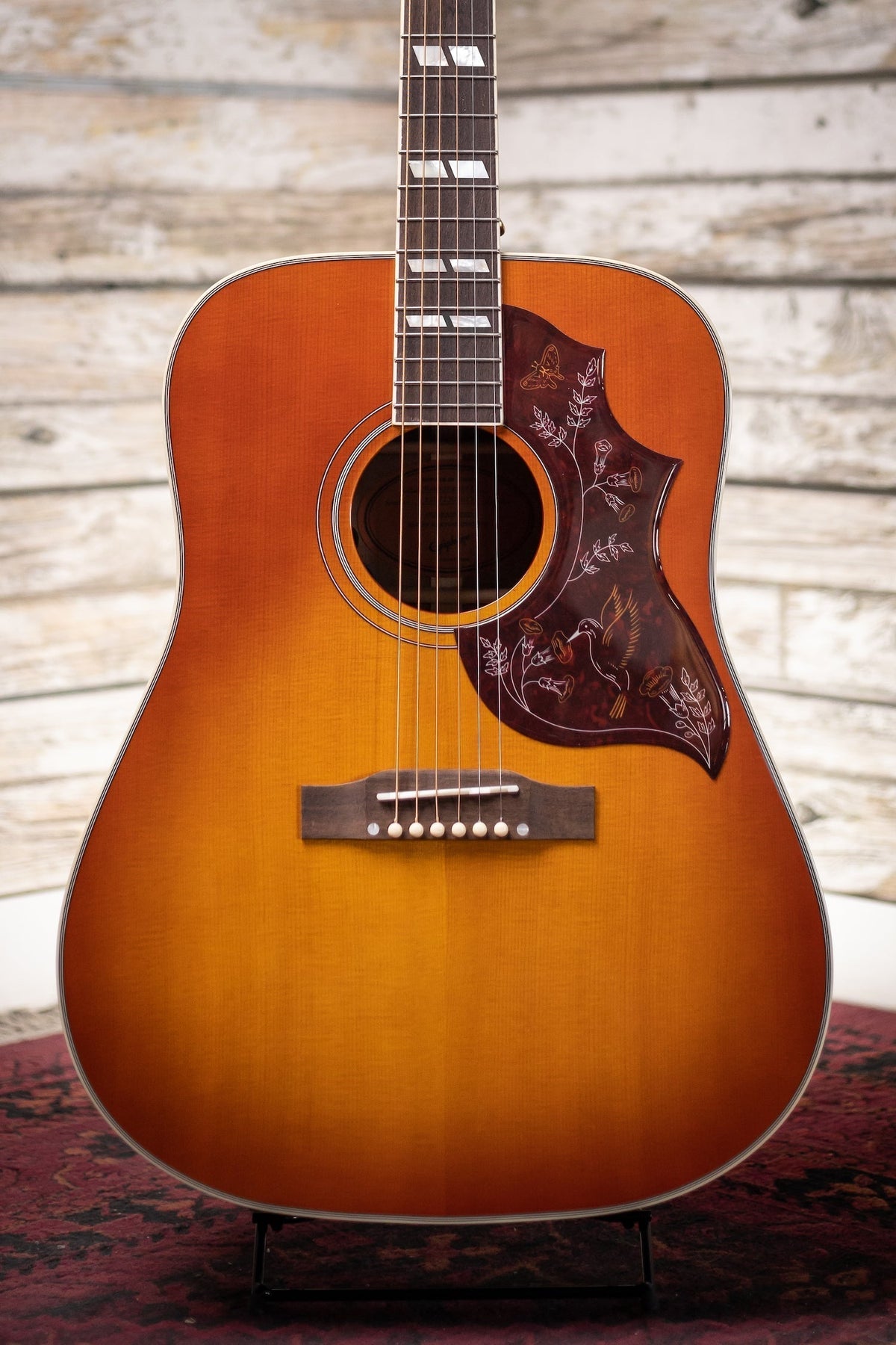 Epiphone Hummingbird Acoustic-Electric with Fishman Sonitone - Aged Cherry Sunburst Gloss