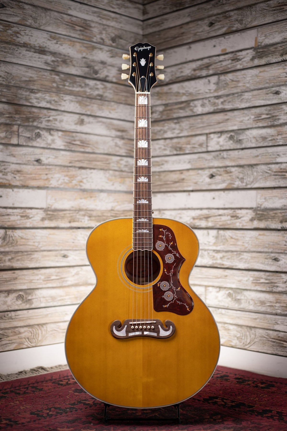 Epiphone J-200 Acoustic-Electric with Fishman Sonitone - Aged Natural Antique Gloss