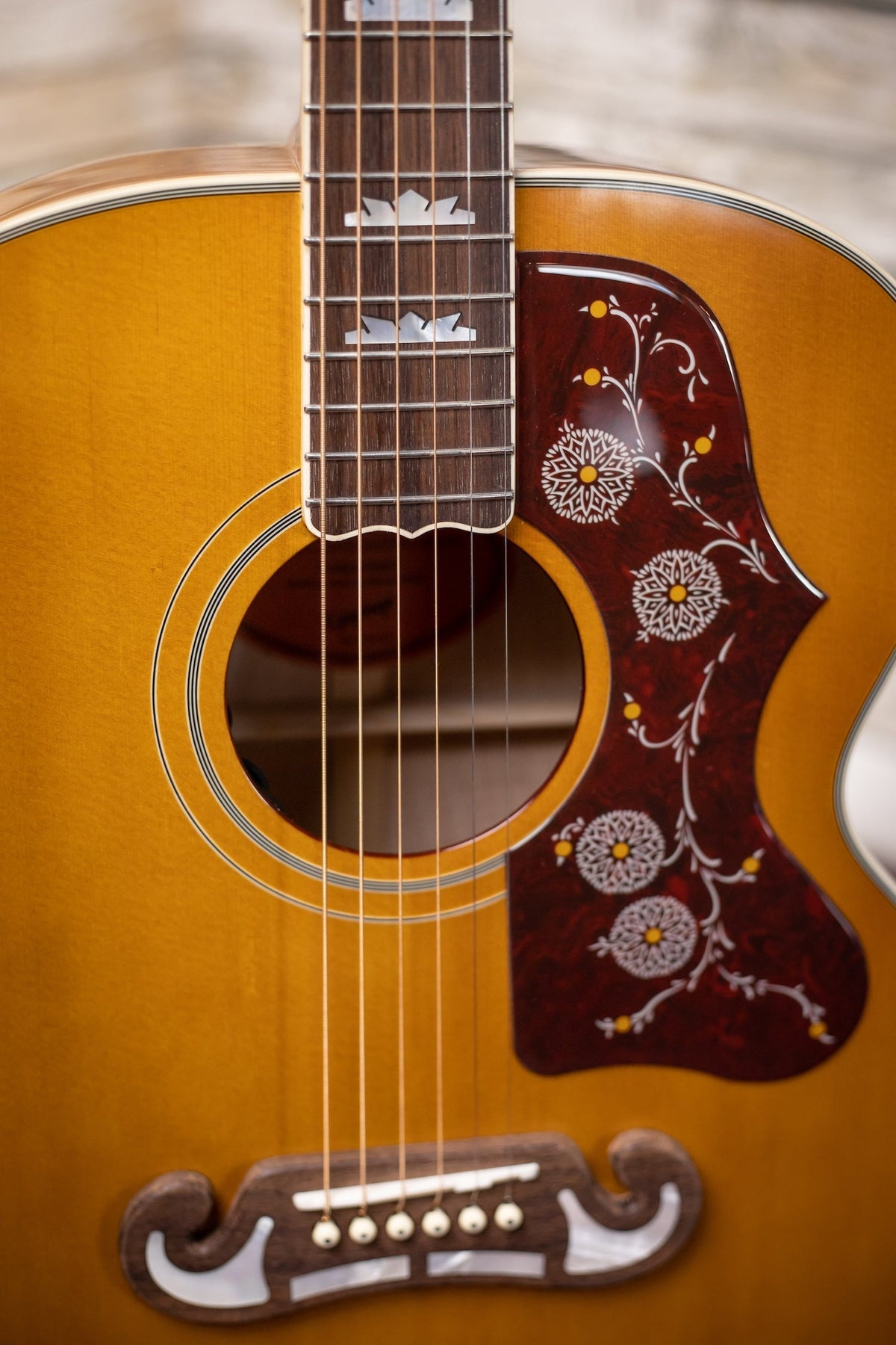 Epiphone J-200 Acoustic-Electric with Fishman Sonitone - Aged Natural Antique Gloss