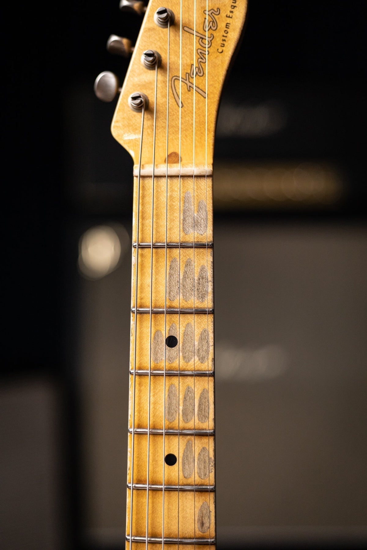 Fender Custom Shop LTD Double Esquire Thinline Custom Relic Aged Electric Guitar - Black Paisley