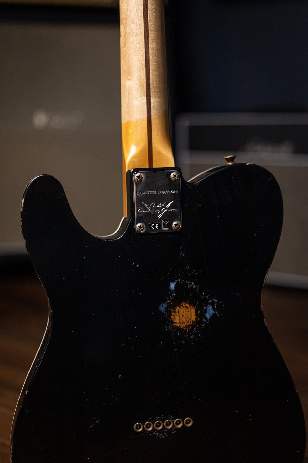Fender Custom Shop LTD Double Esquire Thinline Custom Relic Aged Electric Guitar - Black Paisley