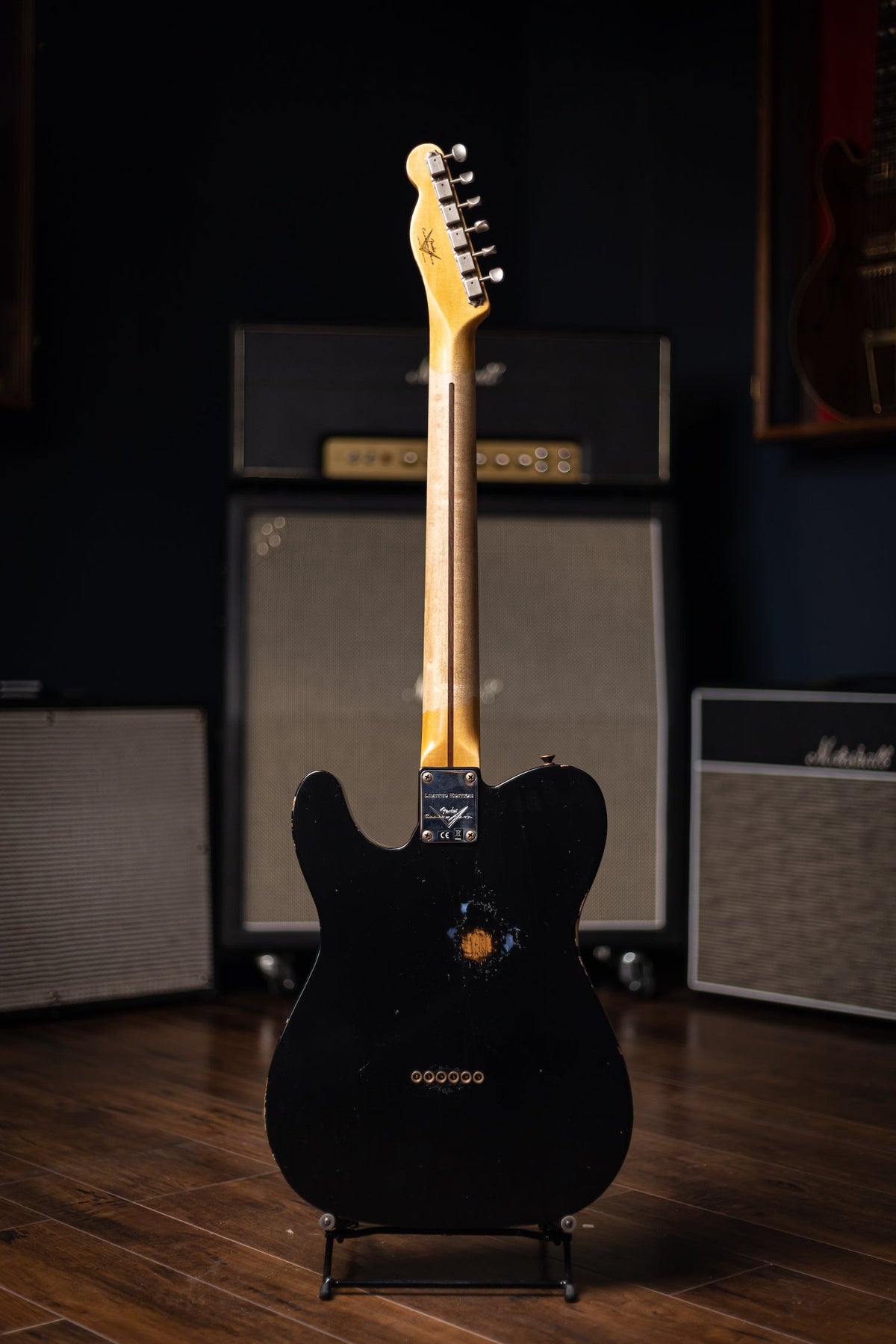 Fender Custom Shop LTD Double Esquire Thinline Custom Relic Aged Electric Guitar - Black Paisley