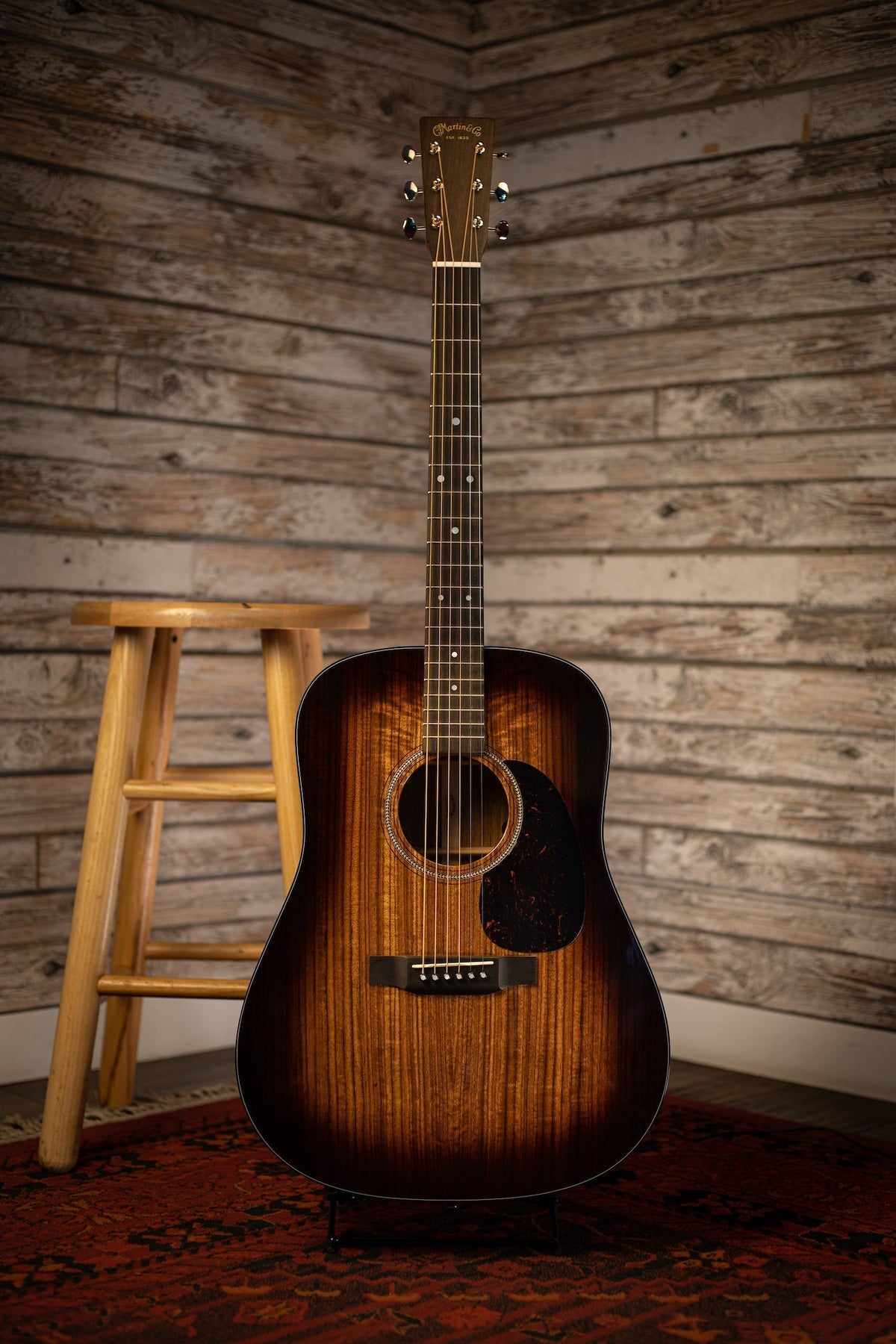 Martin D-16E Burst Dreadnought Acoustic-Electric Guitar - Mahogany Burst