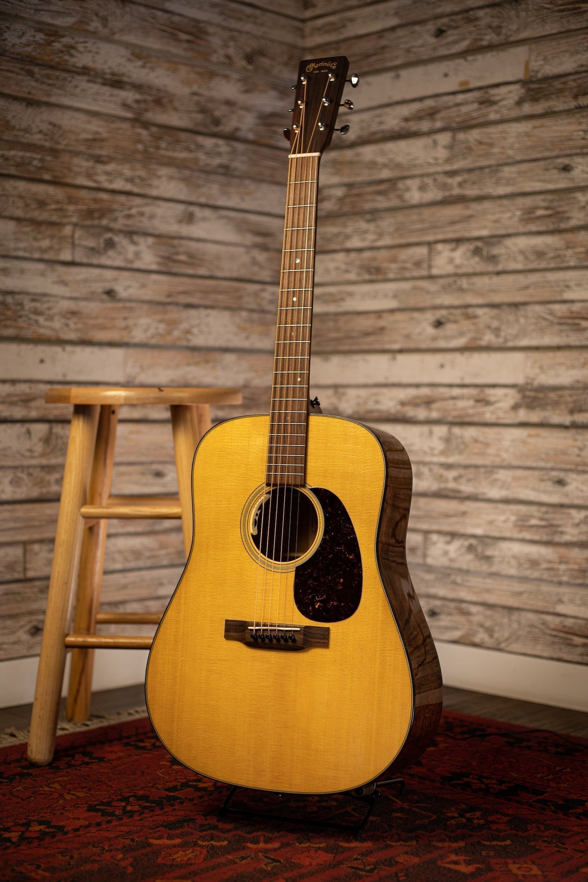 Martin D-18E 2020 Acoustic-Electric Guitar with LR Baggs Anthem Electronics - Natural