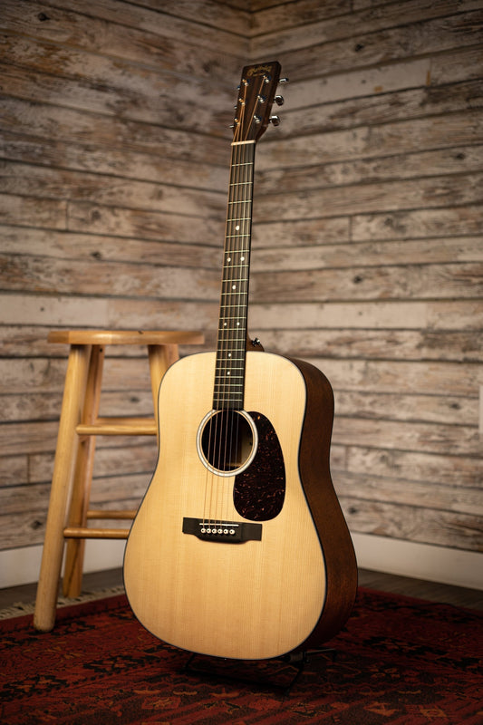 Martin D-10E Satin Sitka Sapele Road Series Acoustic-Electric Guitar - Natural