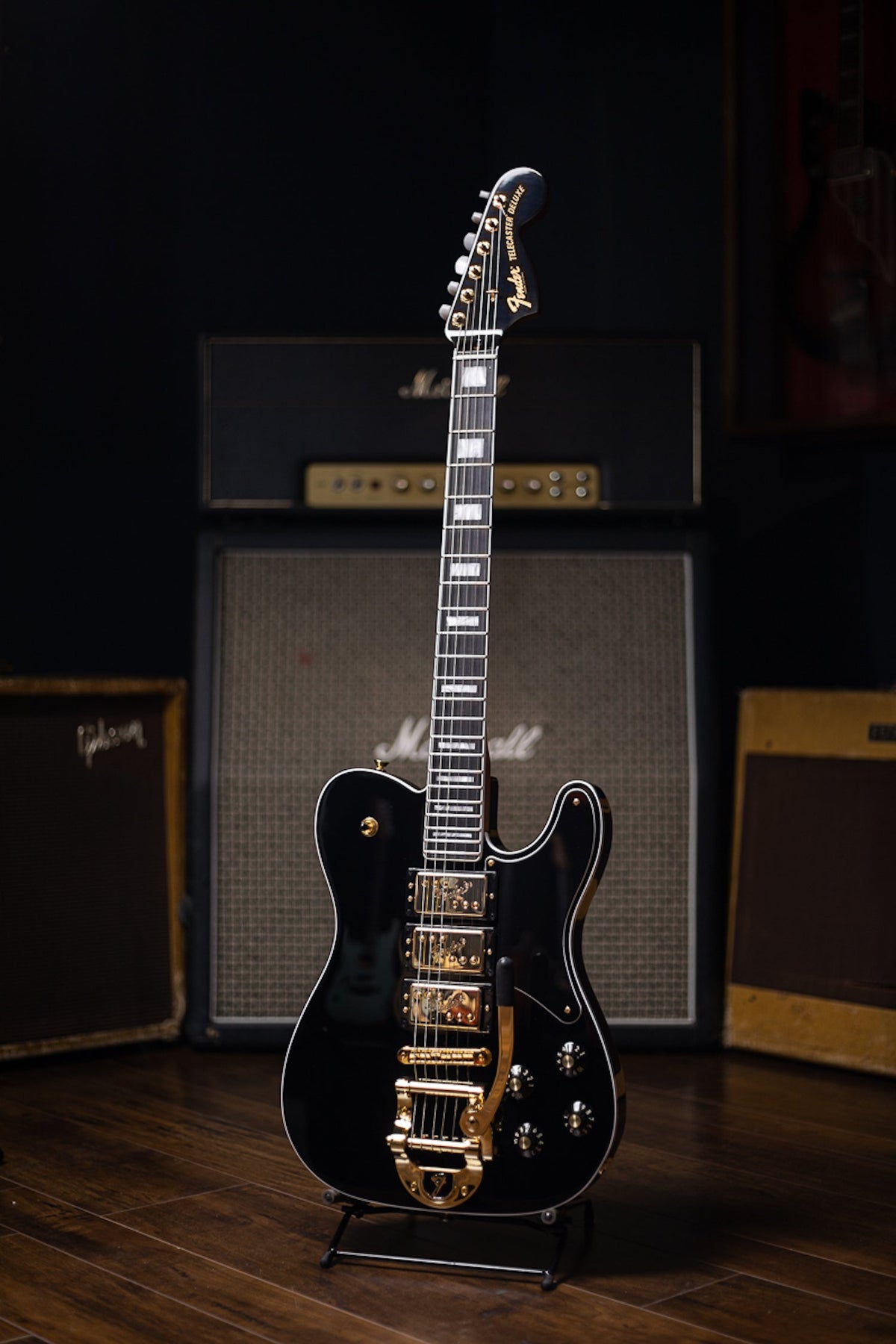 Fender Parallel Universe Volume II Troublemaker Telecaster Deluxe Bigsby Electric Guitar - Black