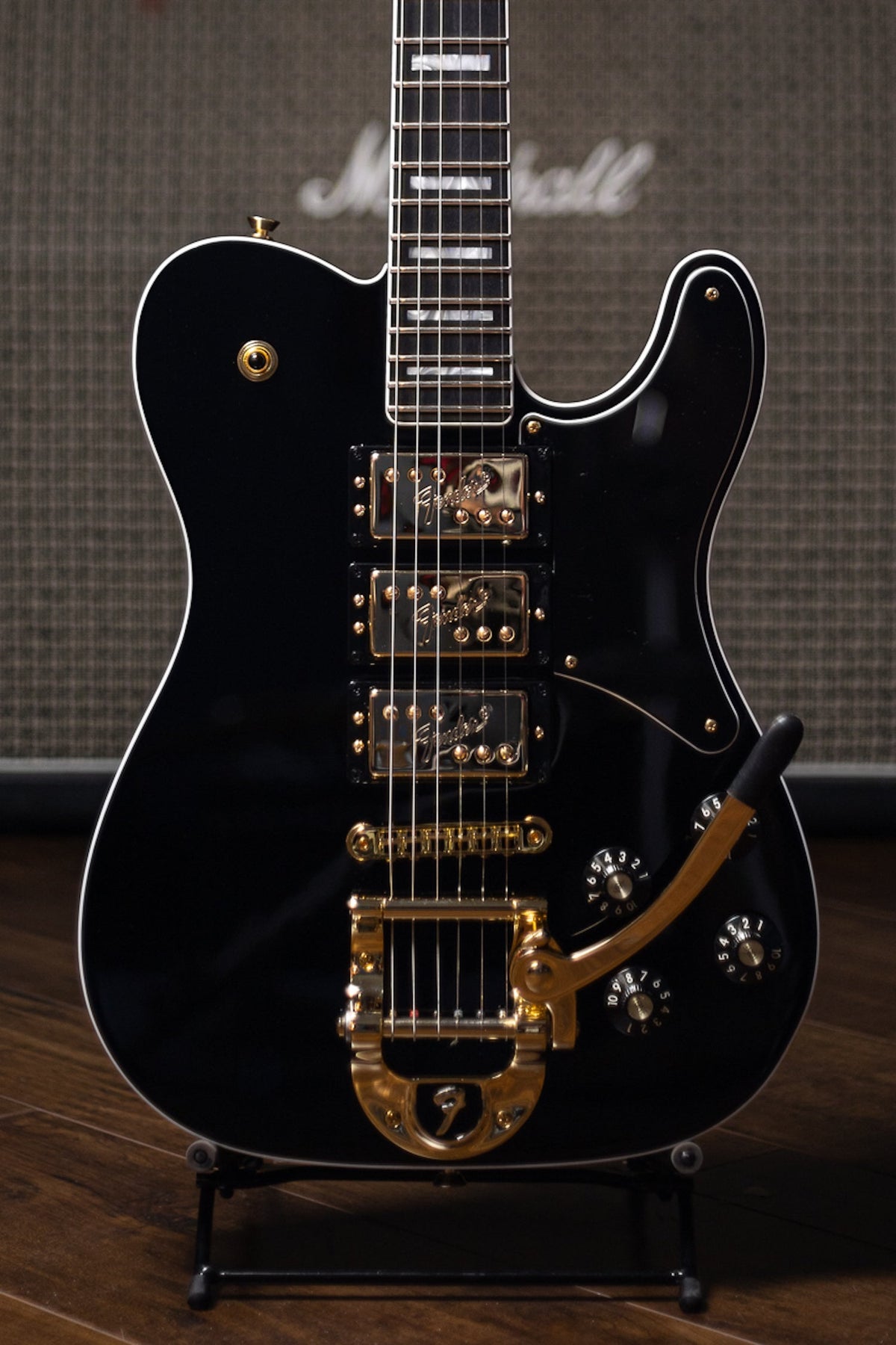 Fender Parallel Universe Volume II Troublemaker Telecaster Deluxe Bigsby Electric Guitar - Black