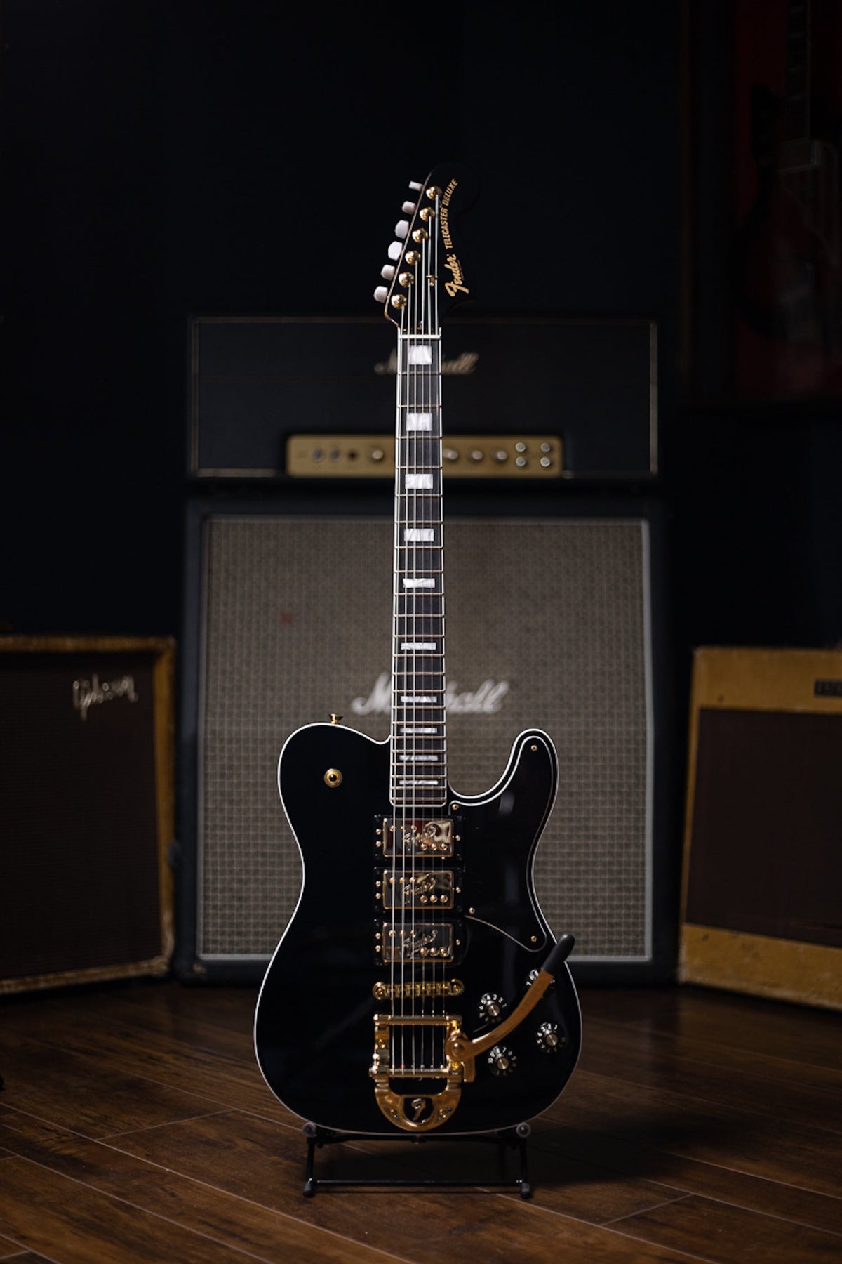Fender Parallel Universe Volume II Troublemaker Telecaster Deluxe Bigsby Electric Guitar - Black