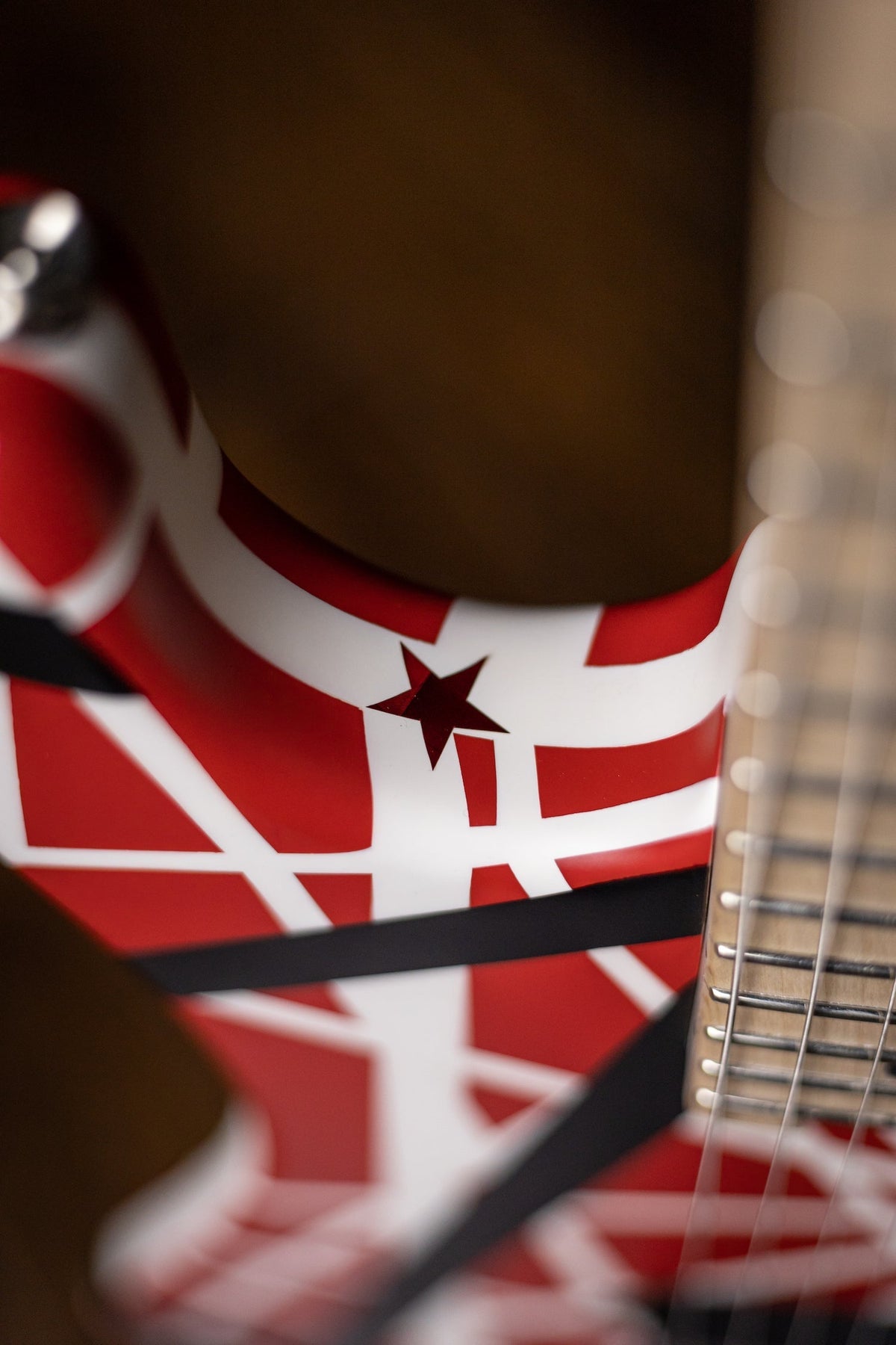 EVH Striped Series 5150 Electric Guitar - Red, Black and White