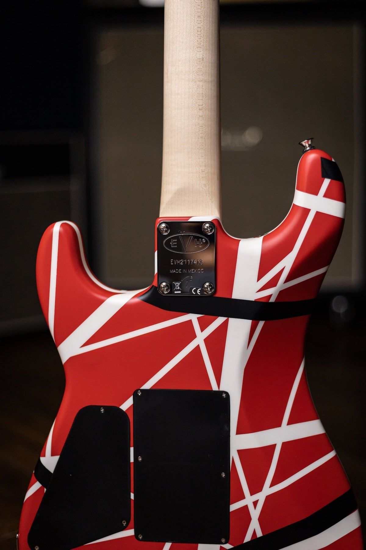 EVH Striped Series 5150 Electric Guitar - Red, Black and White