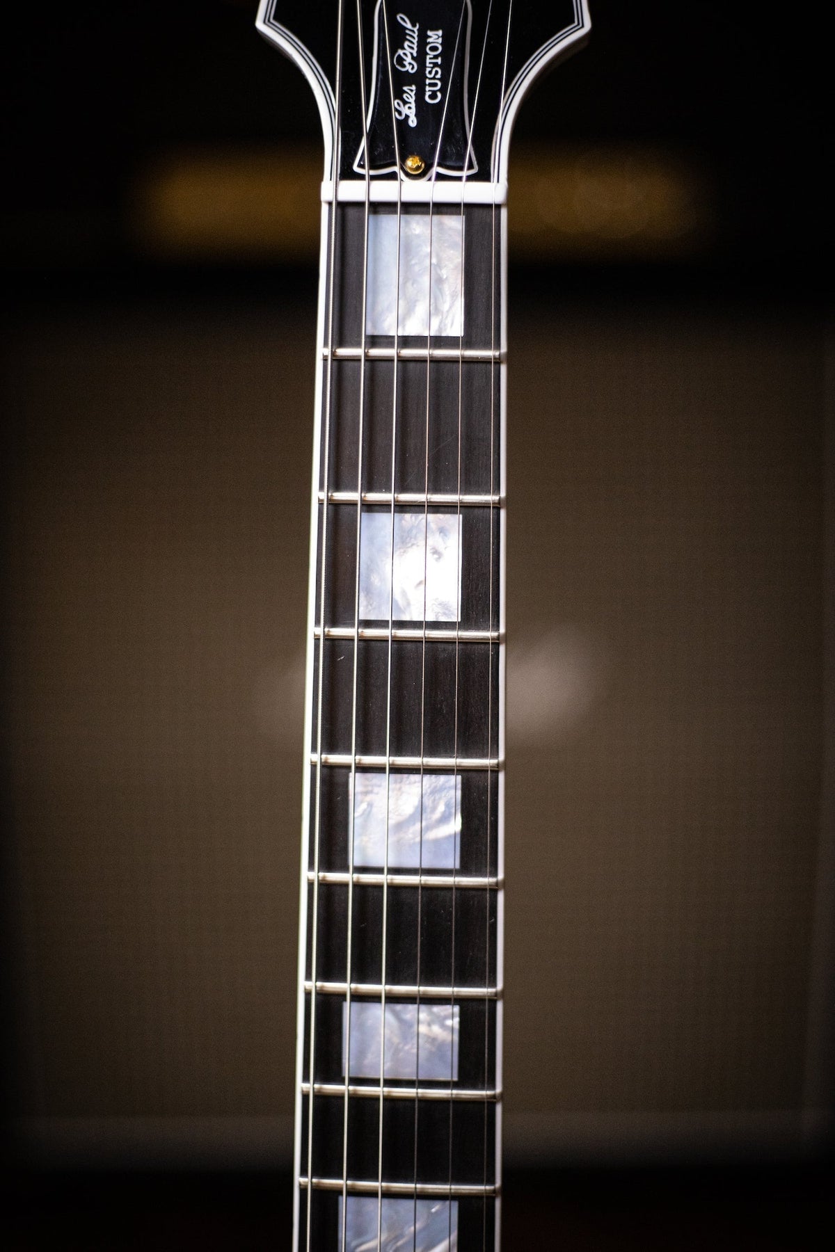2021 Gibson Custom Shop Les Paul Custom Ebony Fingerboard Gloss Electric Guitar - Alpine White