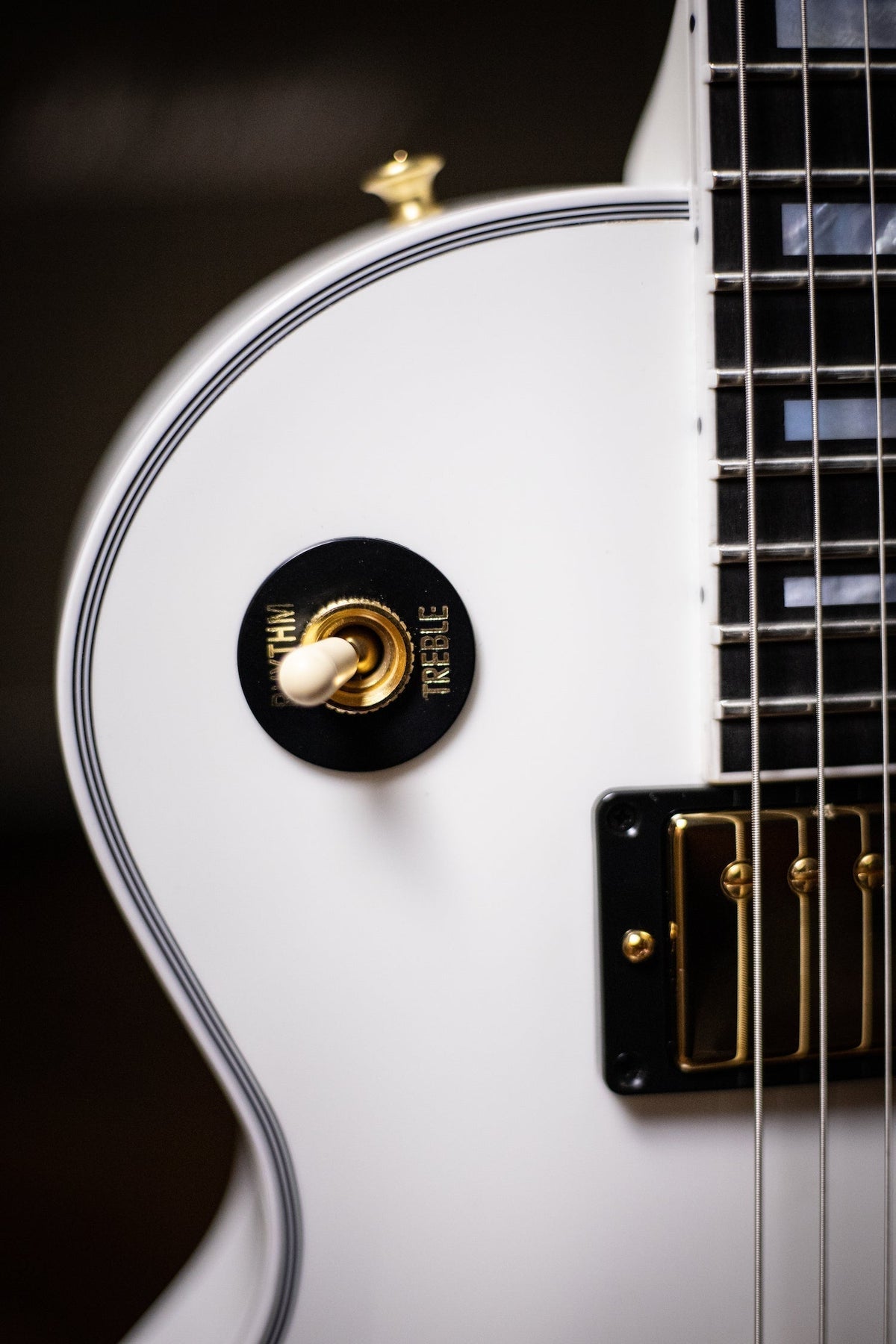 2021 Gibson Custom Shop Les Paul Custom Ebony Fingerboard Gloss Electric Guitar - Alpine White