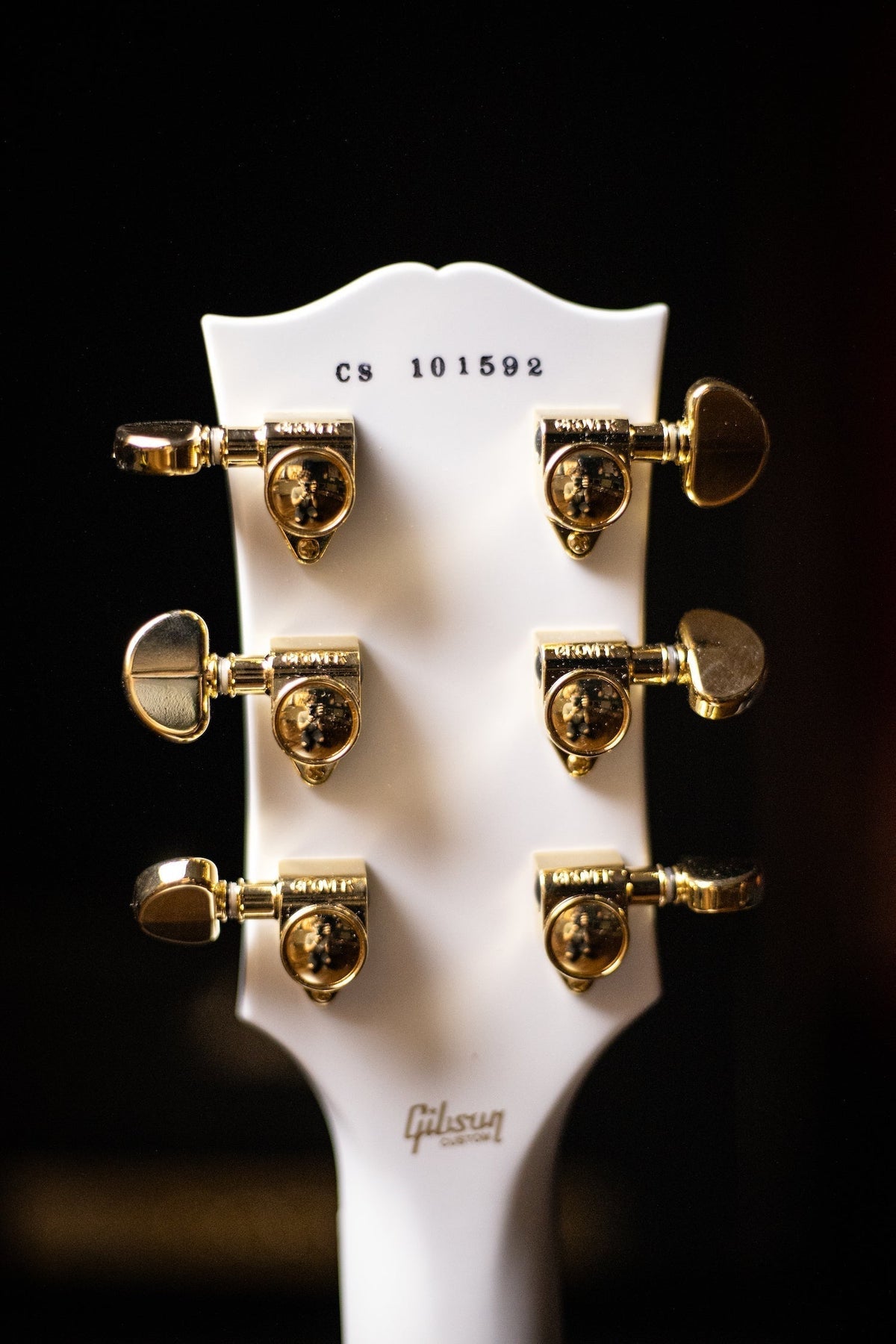 2021 Gibson Custom Shop Les Paul Custom Ebony Fingerboard Gloss Electric Guitar - Alpine White