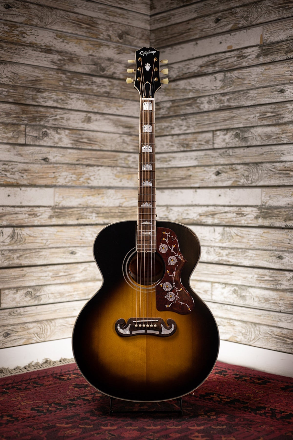Epiphone Masterbilt J-200 Acoustic-Electric - Aged Vintage Sunburst Gloss