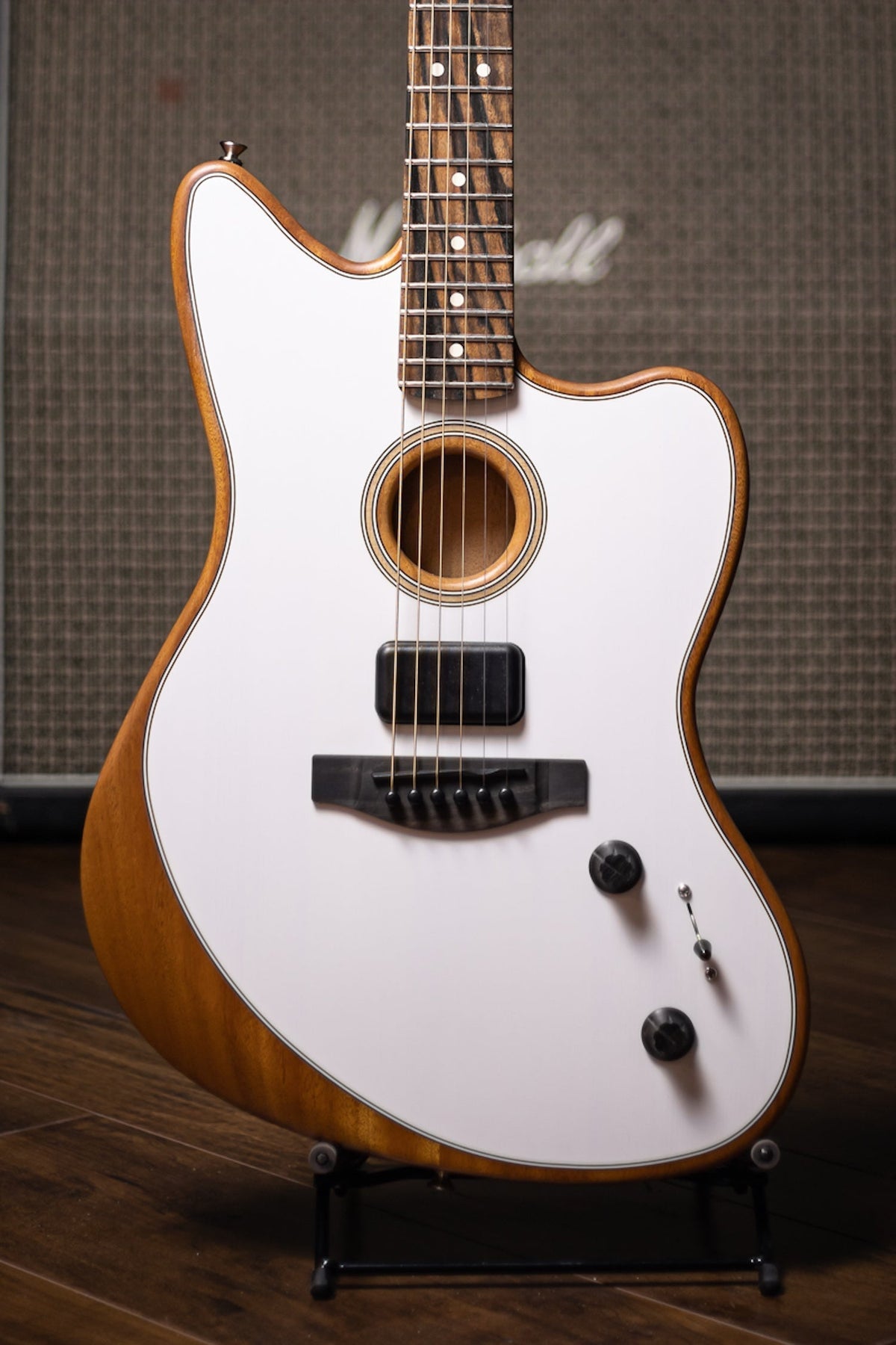 Fender American Acoustasonic Jazzmaster Electric Guitar - Arctic White