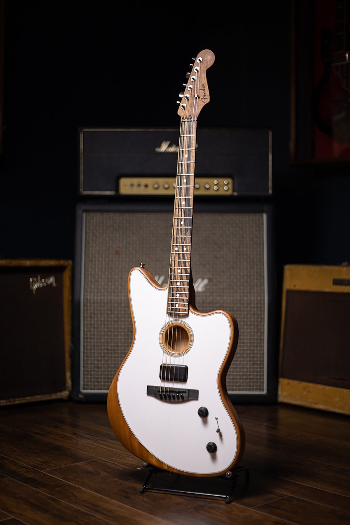 Fender American Acoustasonic Jazzmaster Electric Guitar - Arctic White