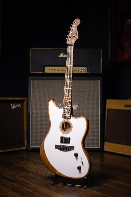 Fender American Acoustasonic Jazzmaster Electric Guitar - Arctic White