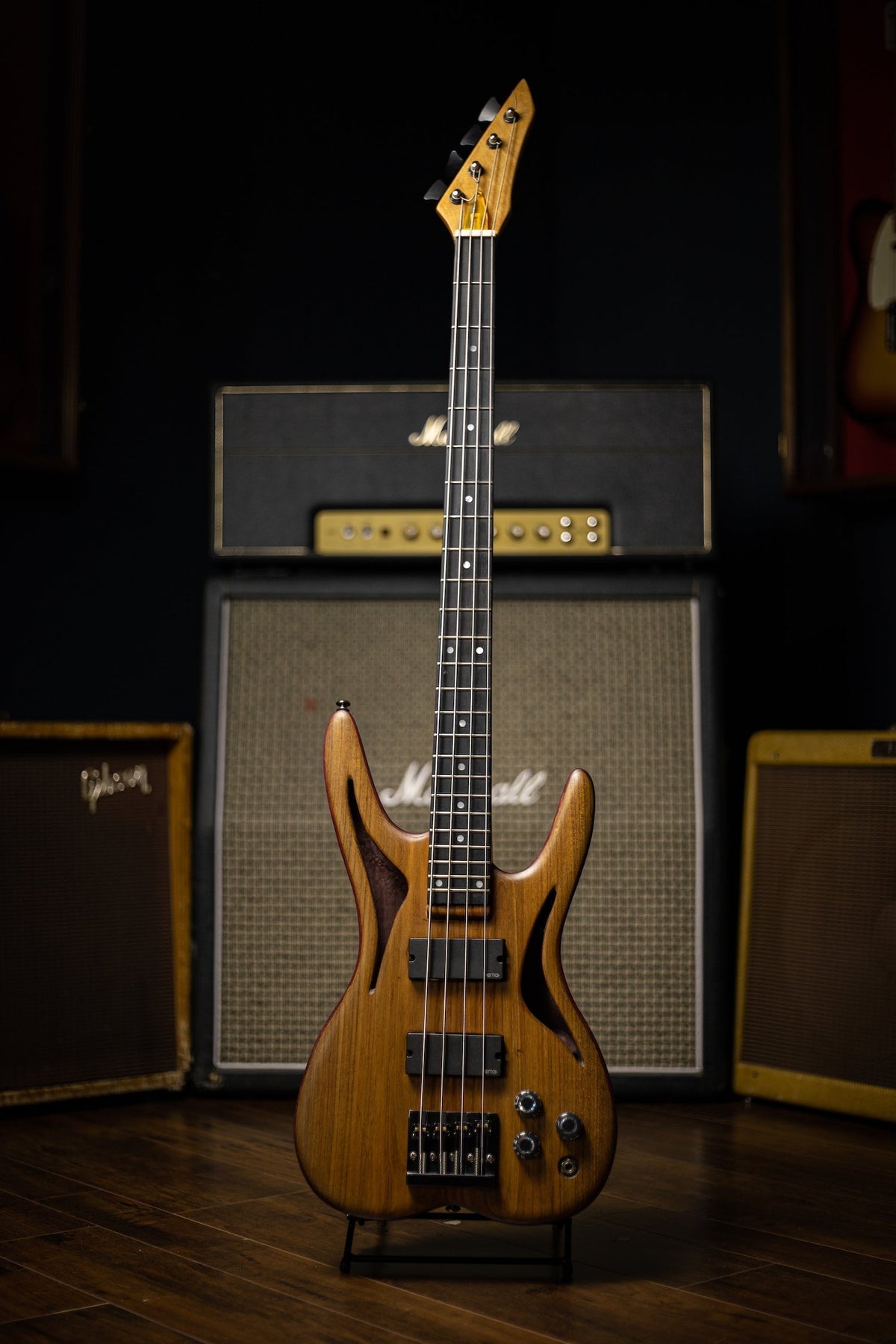 Used BaddAss Purple Heart Teak Bass