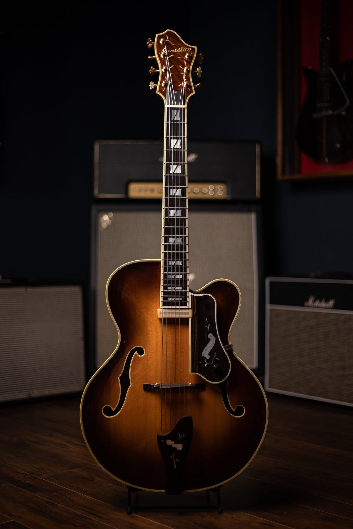 1981 Benedetto Custom Model 7 String Electric Guitar - Sunburst