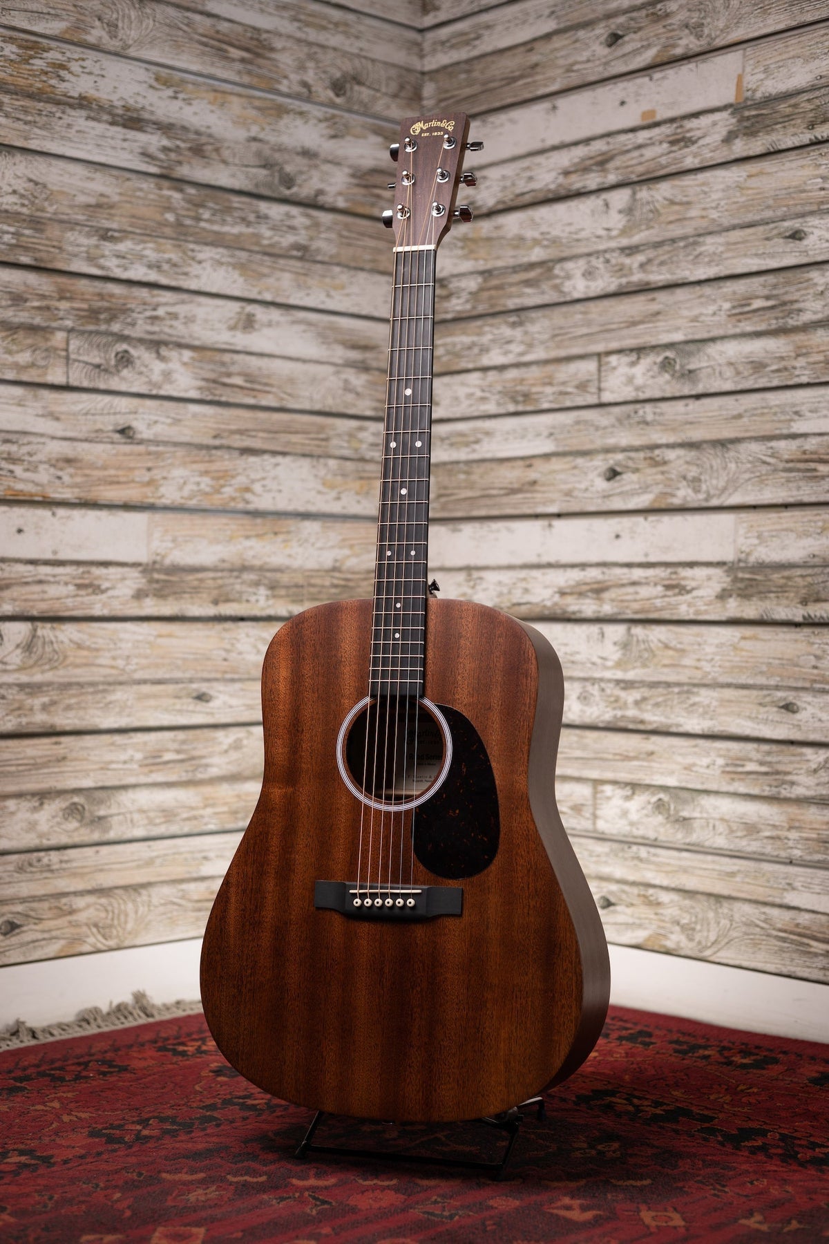 Martin D-10E Road Series Acoustic-Electric Guitar - Natural Sapele