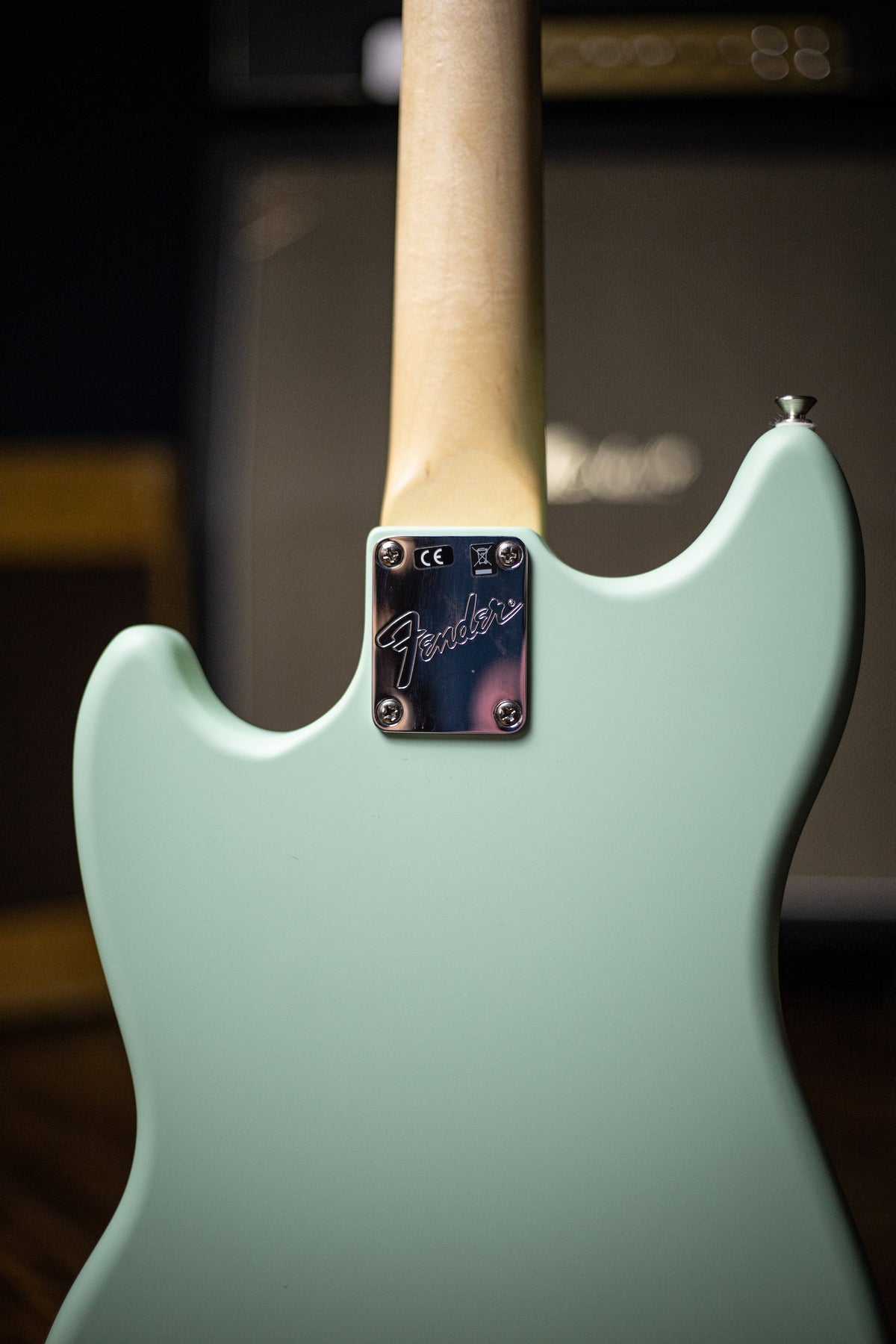 2020 Fender American Performer Mustang Bass - Satin Seafoam Green