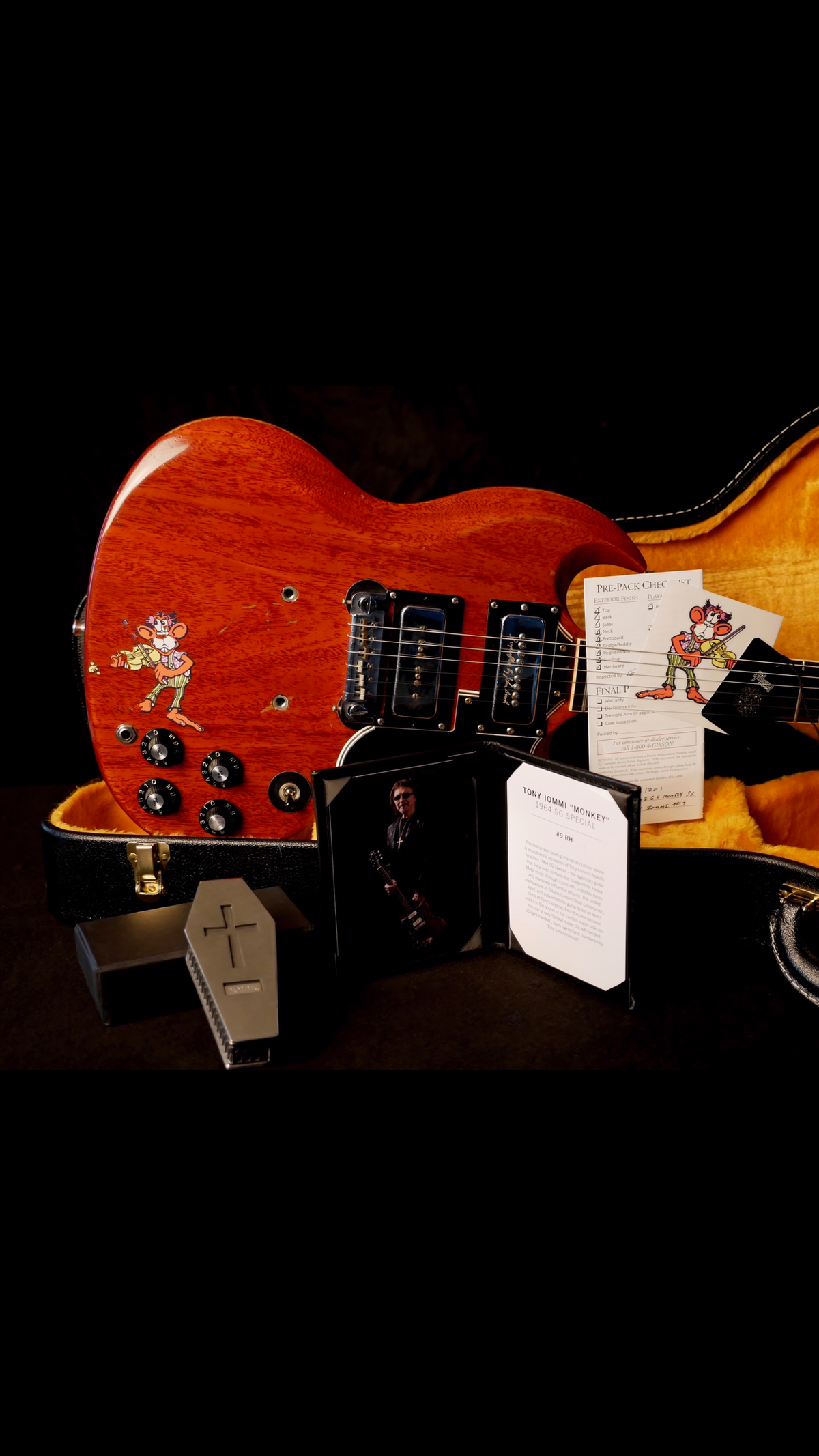 Gibson Tony Iommi "Monkey" 1964 SG Special Replica Right Handed Electric Guitar - Aged Cherry
