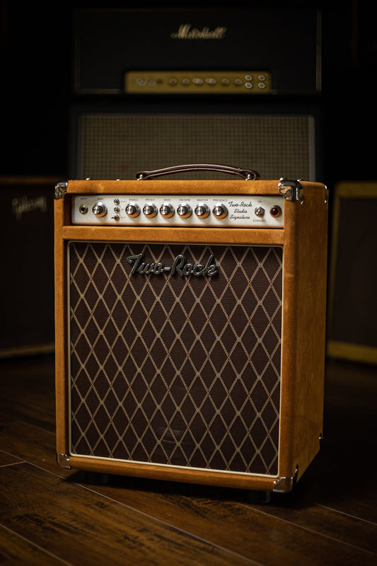 Pre-Order: Two-Rock Studio Signature 35 Watt Combo Amp - Silver Chassis, Golden Brown Suede, Brown Diamond Grill