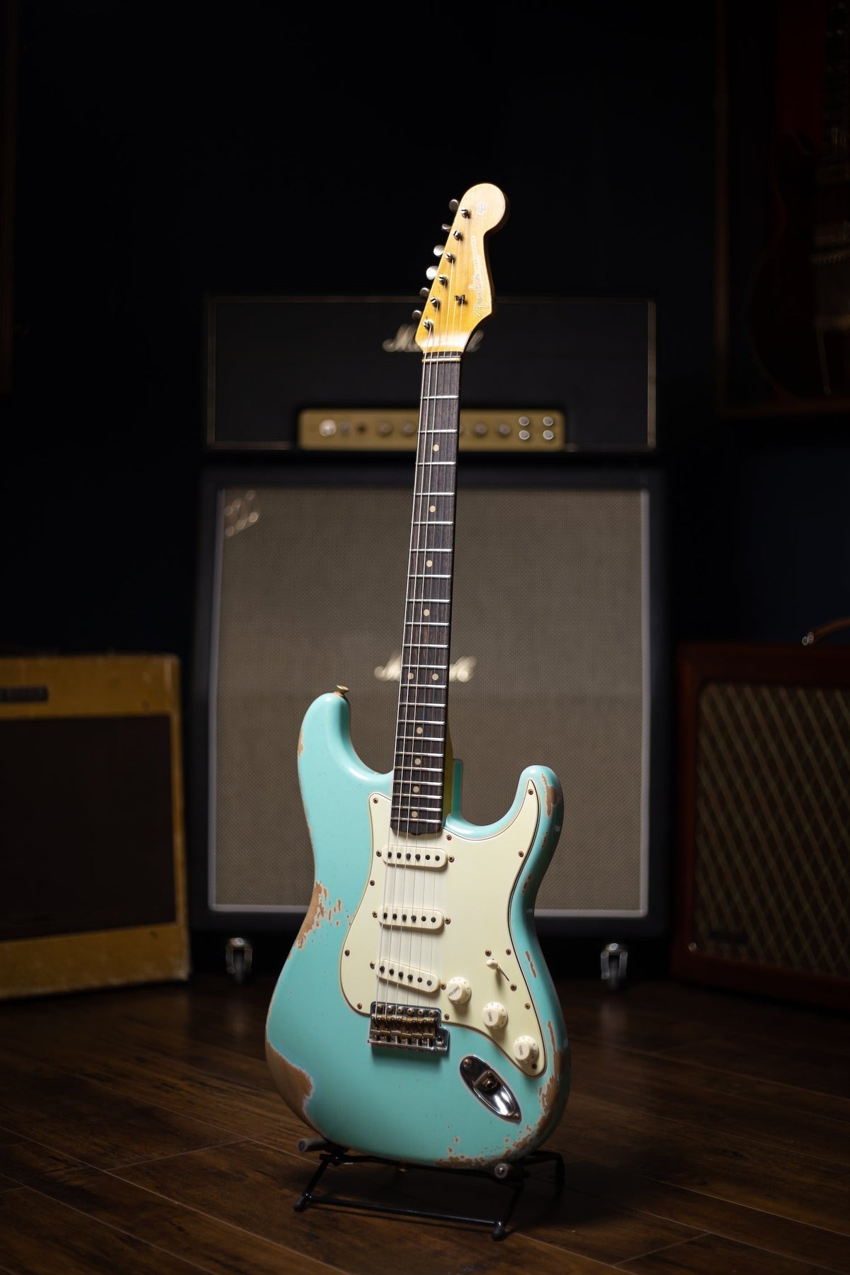 Fender Custom Shop Reissue '60 Stratocaster Heavy Relic Electric Guitar - Seafoam Green