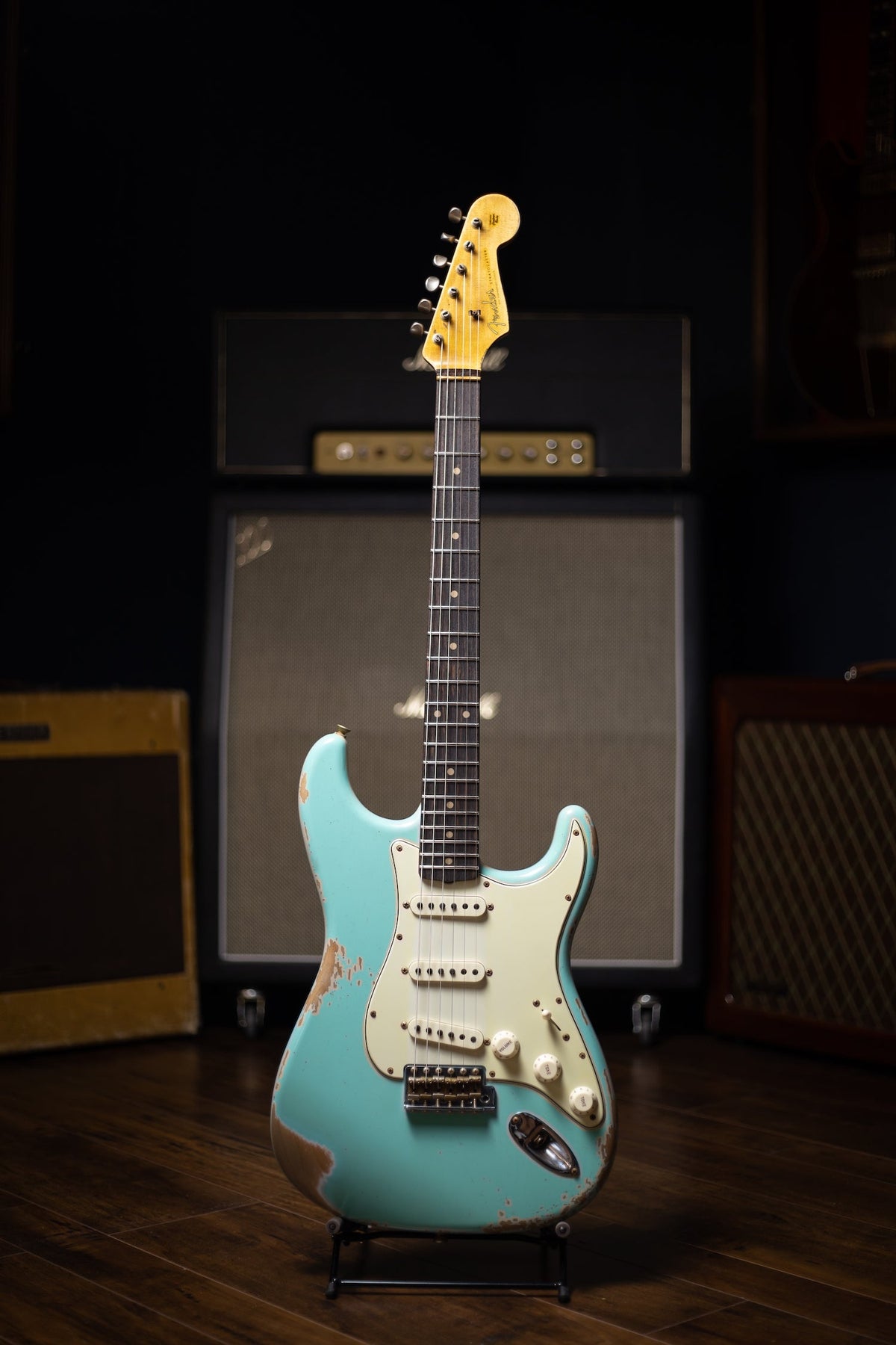 Fender Custom Shop Reissue '60 Stratocaster Heavy Relic Electric Guitar - Seafoam Green