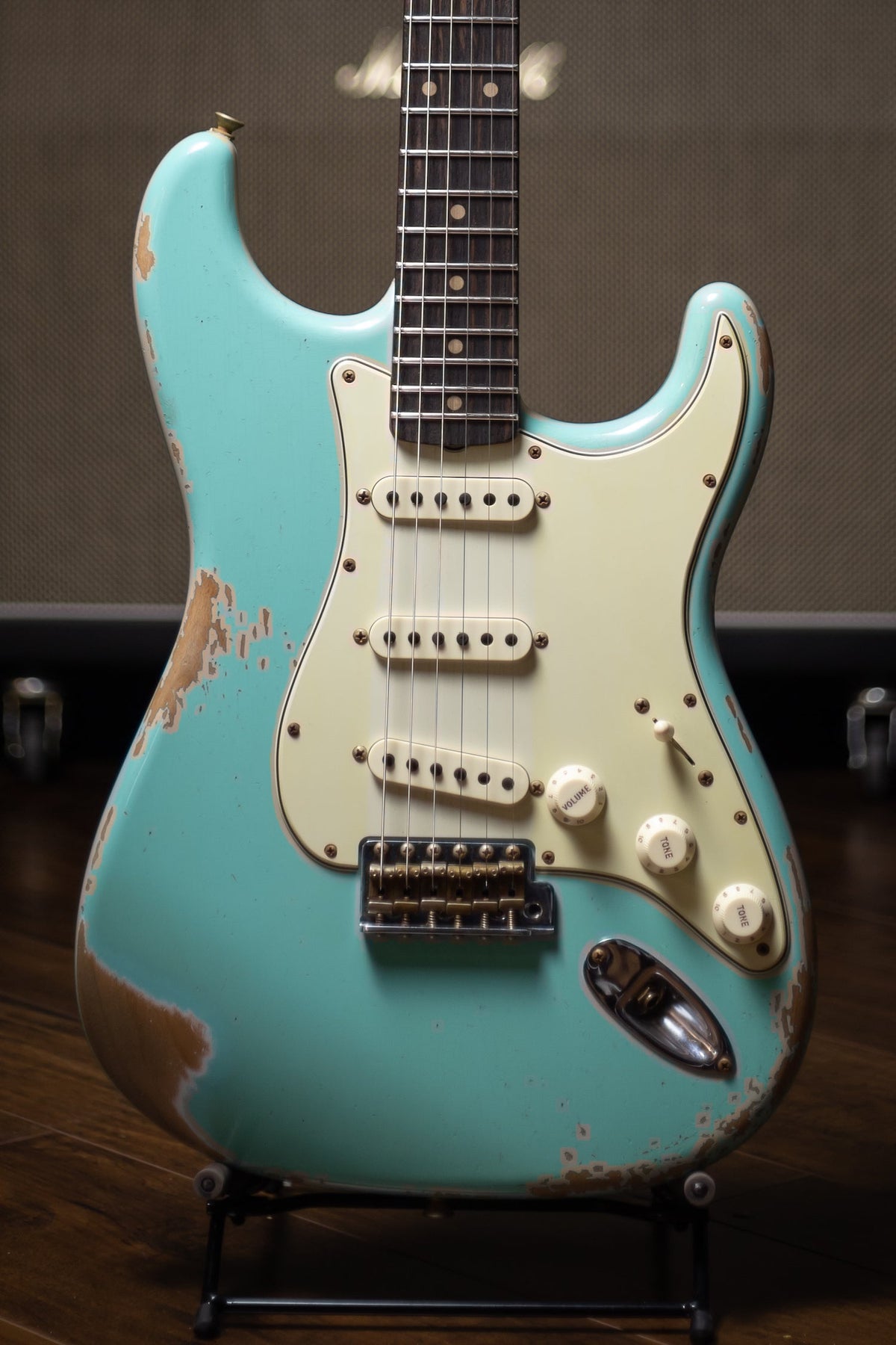 Fender Custom Shop Reissue '60 Stratocaster Heavy Relic Electric Guitar - Seafoam Green