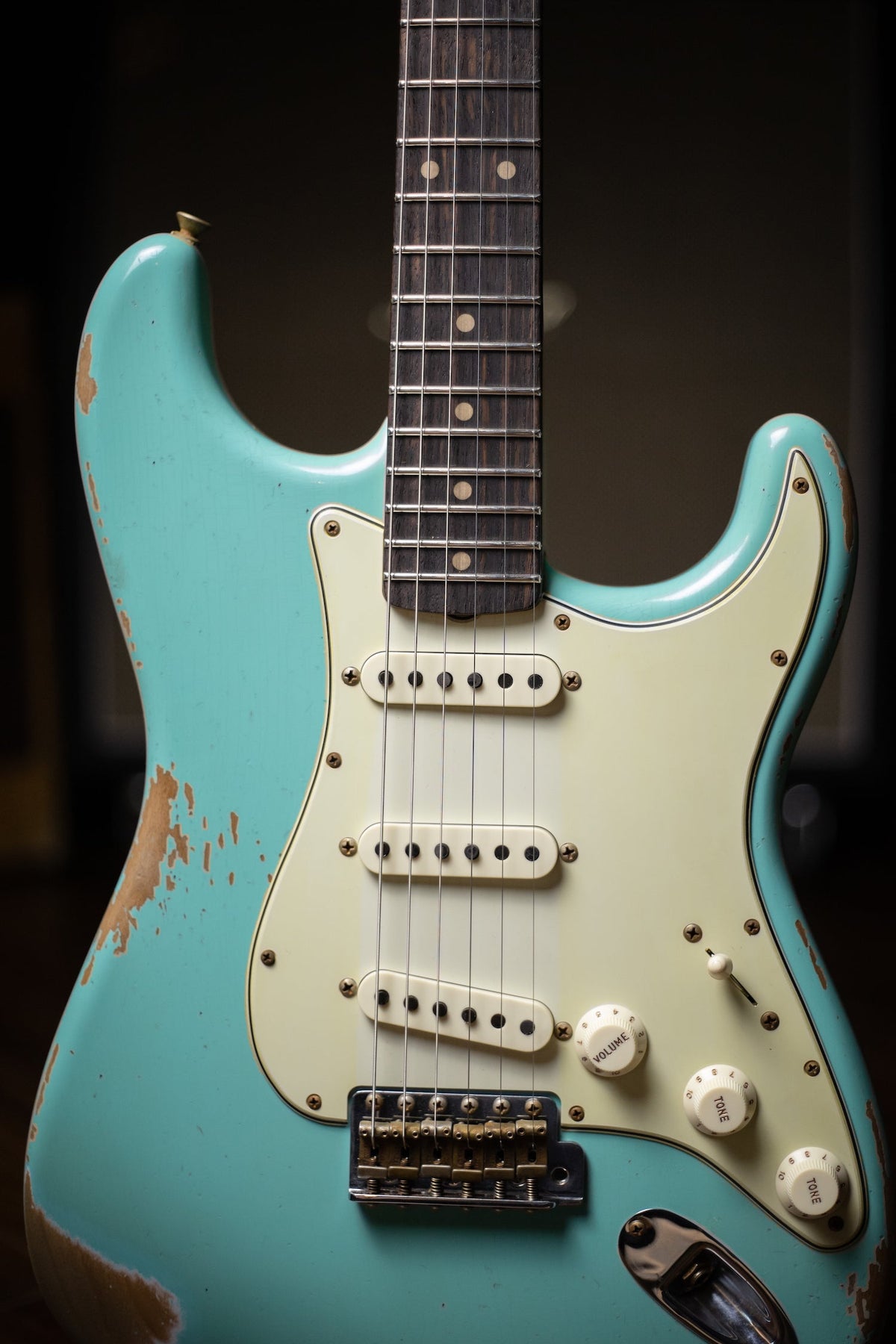 Fender Custom Shop Reissue '60 Stratocaster Heavy Relic Electric Guitar - Seafoam Green