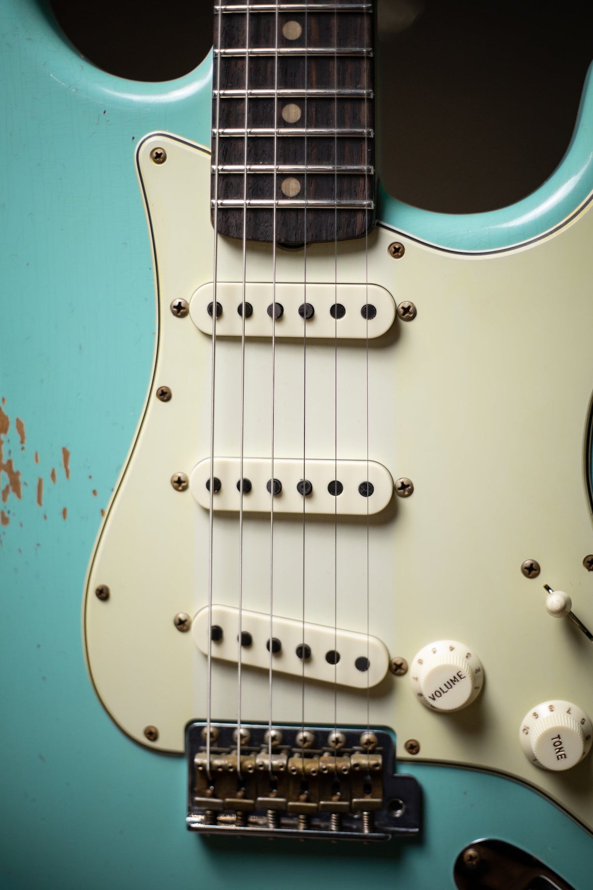 Fender Custom Shop Reissue '60 Stratocaster Heavy Relic Electric Guitar - Seafoam Green