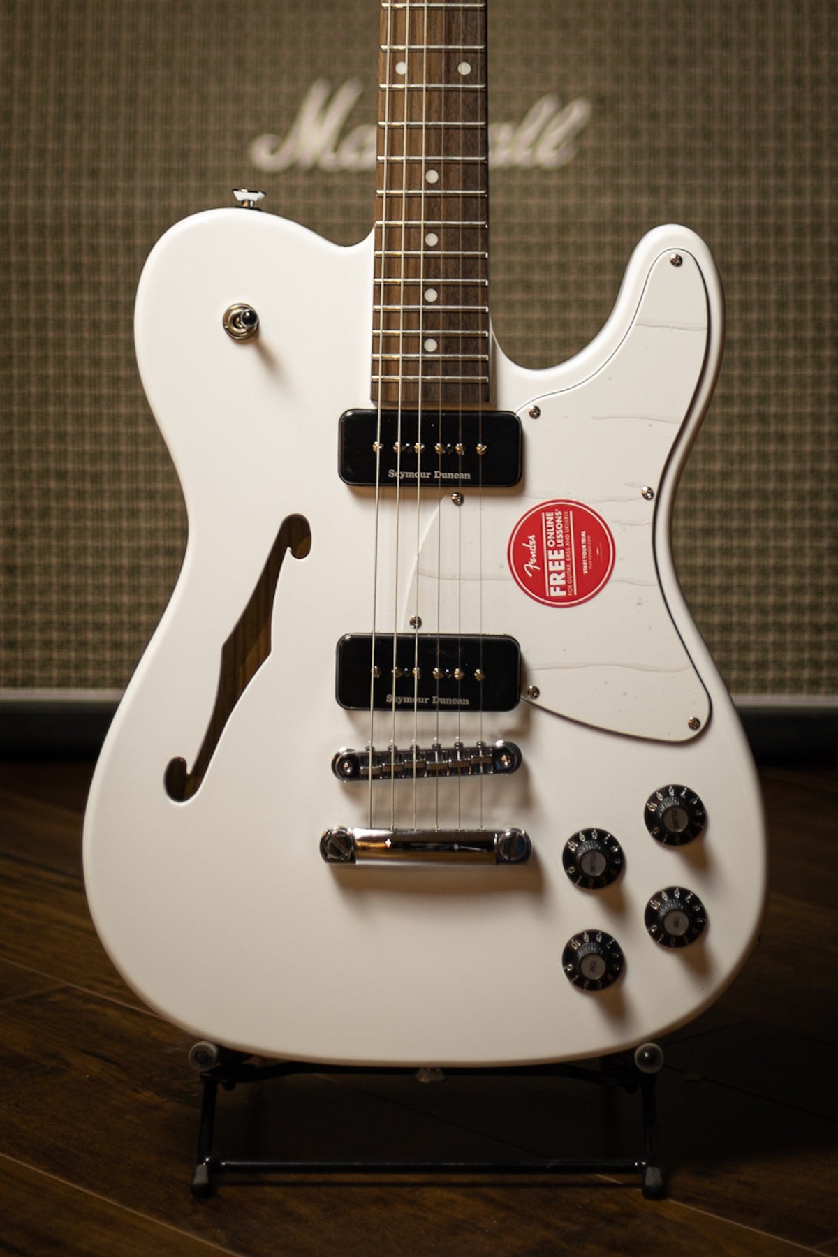Fender Jim Adkins JA-90 Telecaster Thinline Electric Guitar -  Laurel Fingerboard White