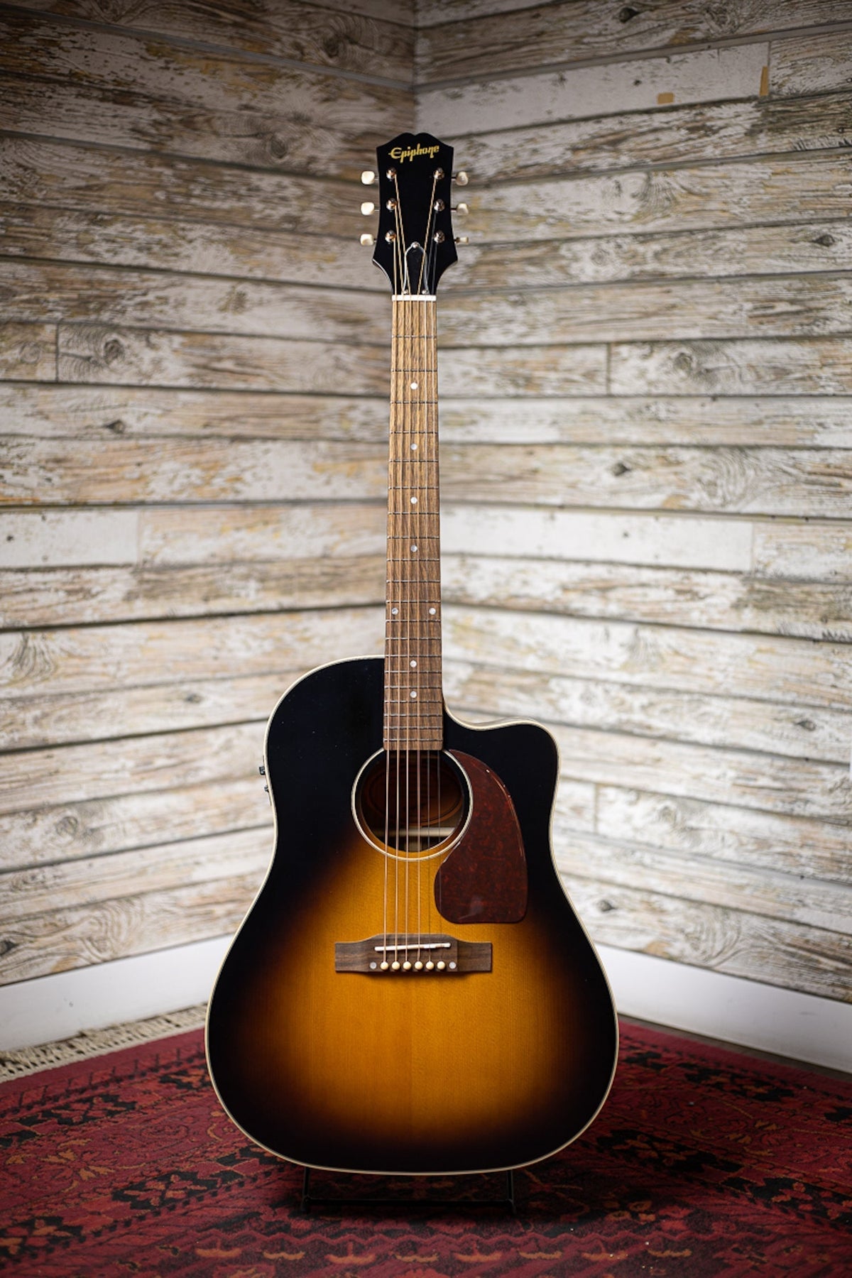 Epiphone Masterbilt J-45 EC Acoustic-Electric Guitar - Aged Vintage Sunburst Gloss